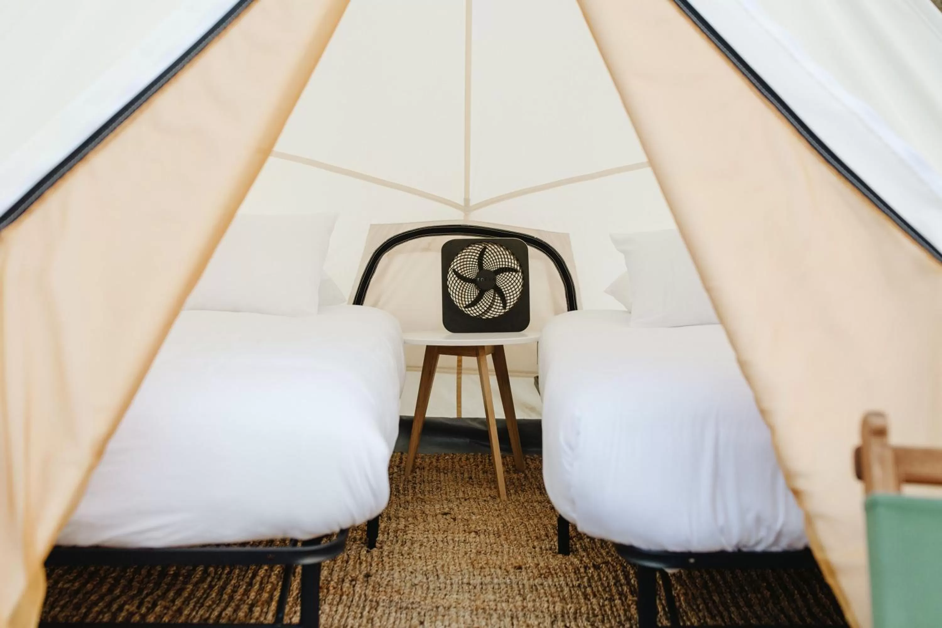 Bed in AutoCamp Yosemite