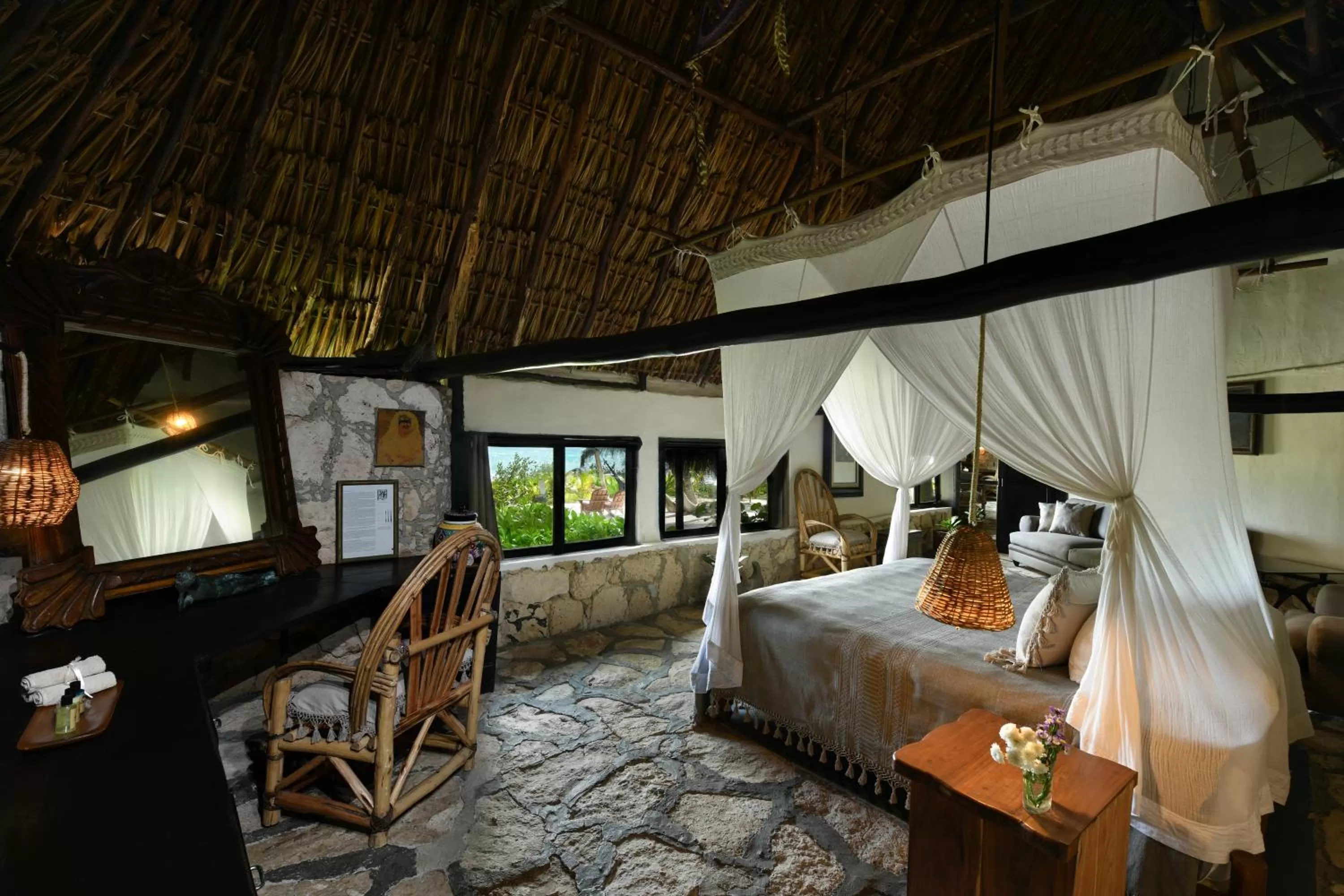 Photo of the whole room, Bed in Diamante K - Inside Tulum National Park