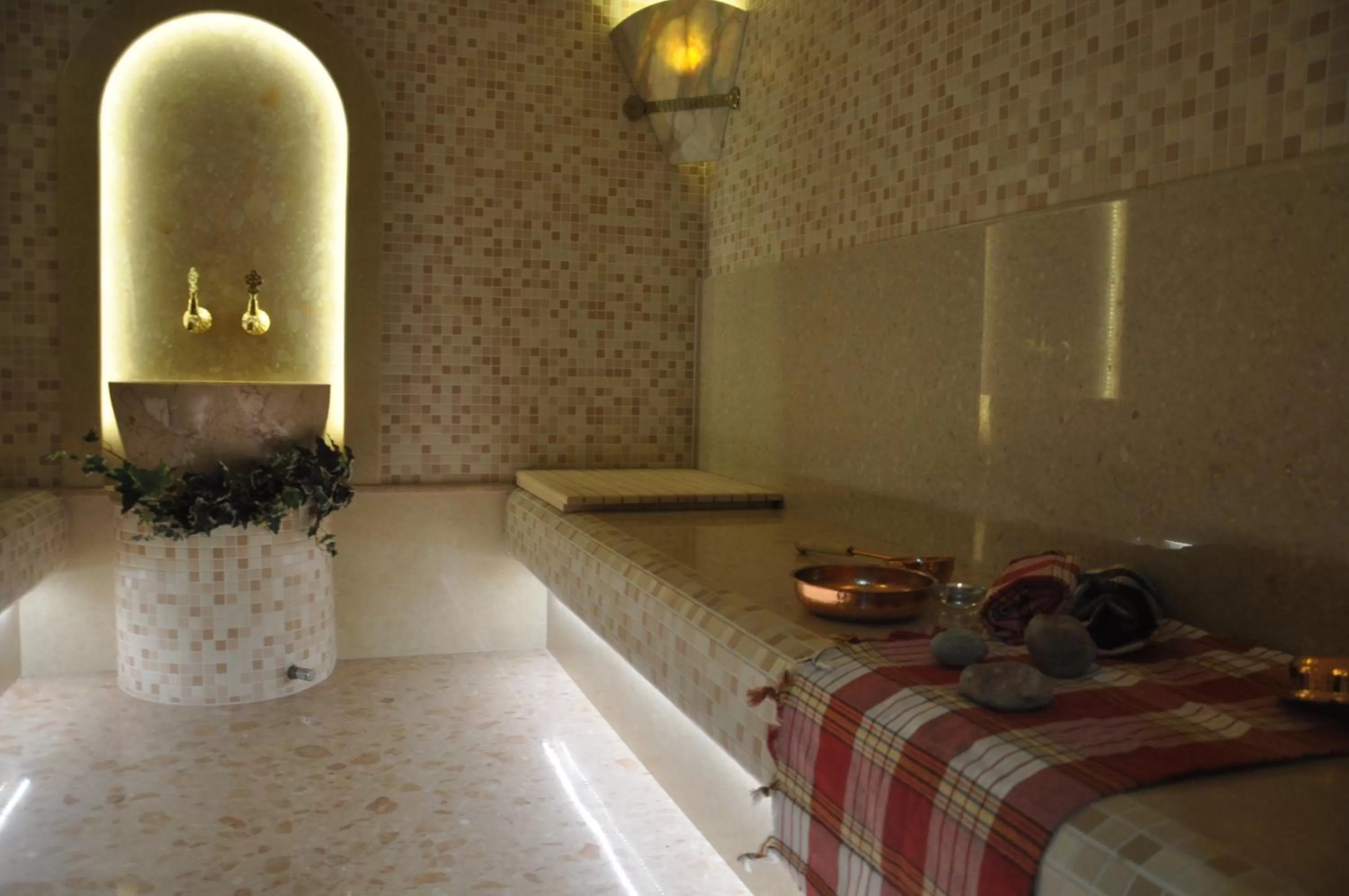 Steam room, Bed in Hotel Villa Natali