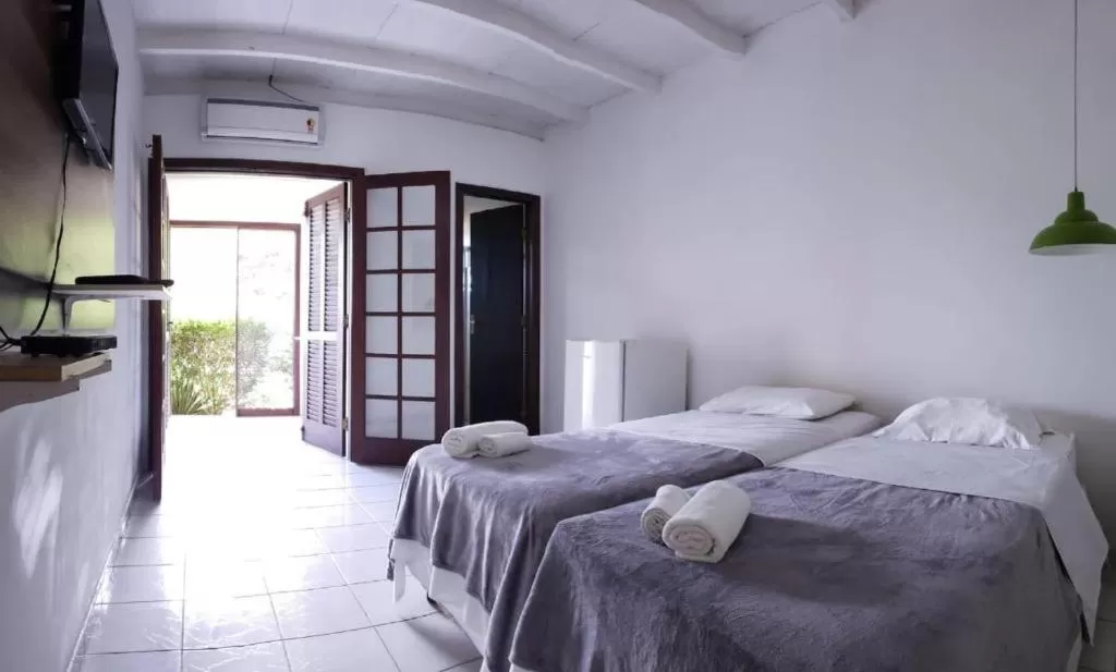 Bed in Pousada Bangalôs Da Mole - Florianópolis