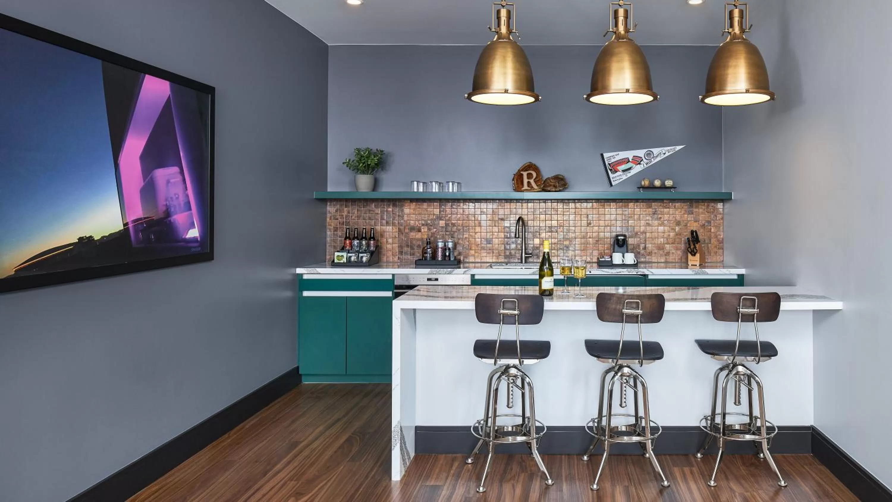 Kitchen or kitchenette in The Rally Hotel at McGregor Square