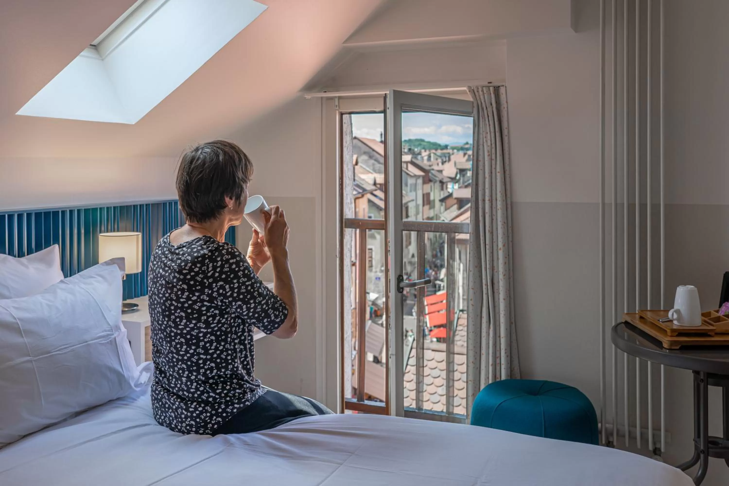 Bedroom, Bed in Hôtel du Palais de l'Isle