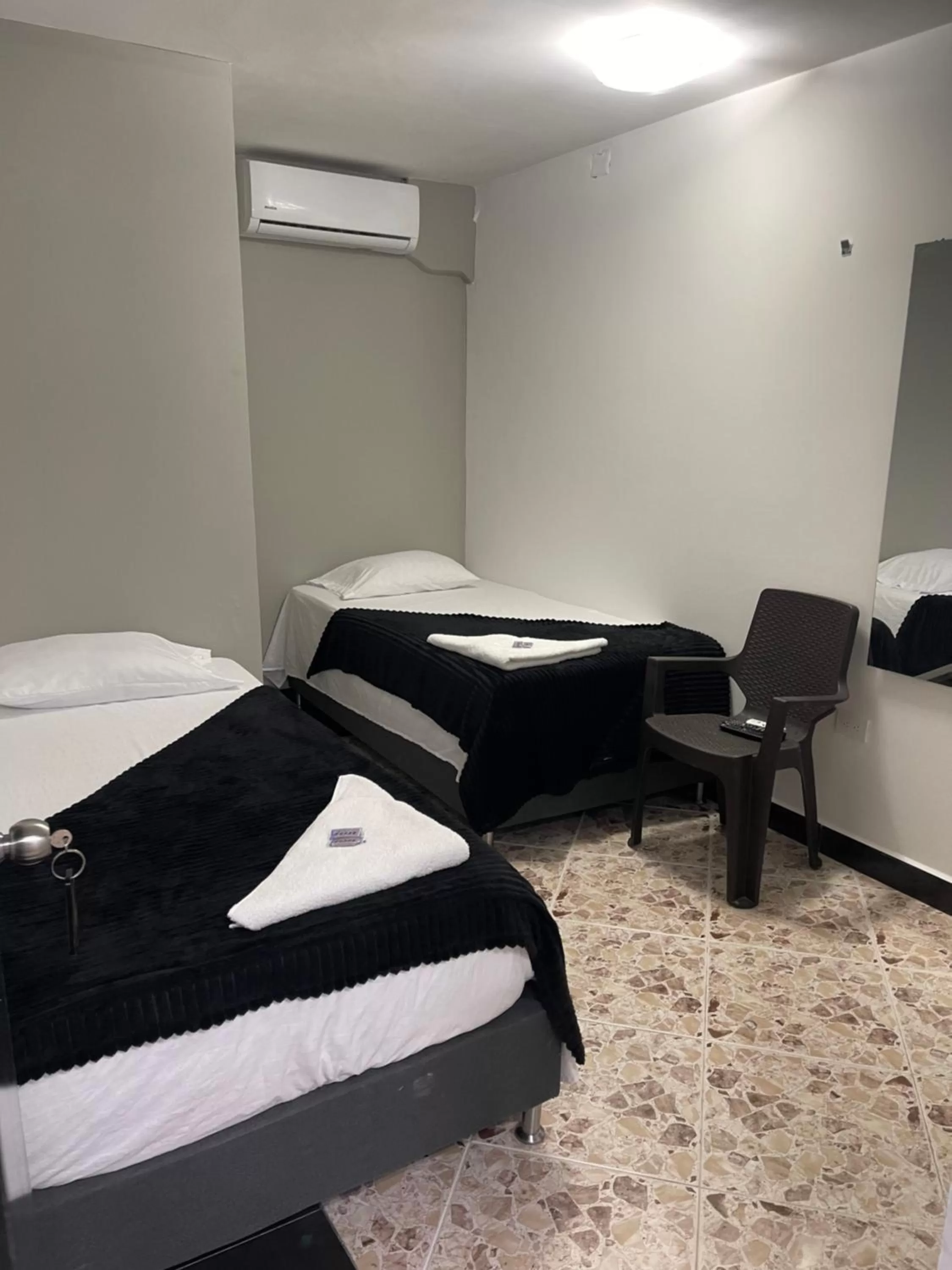 Bed in Hotel De León Estadio