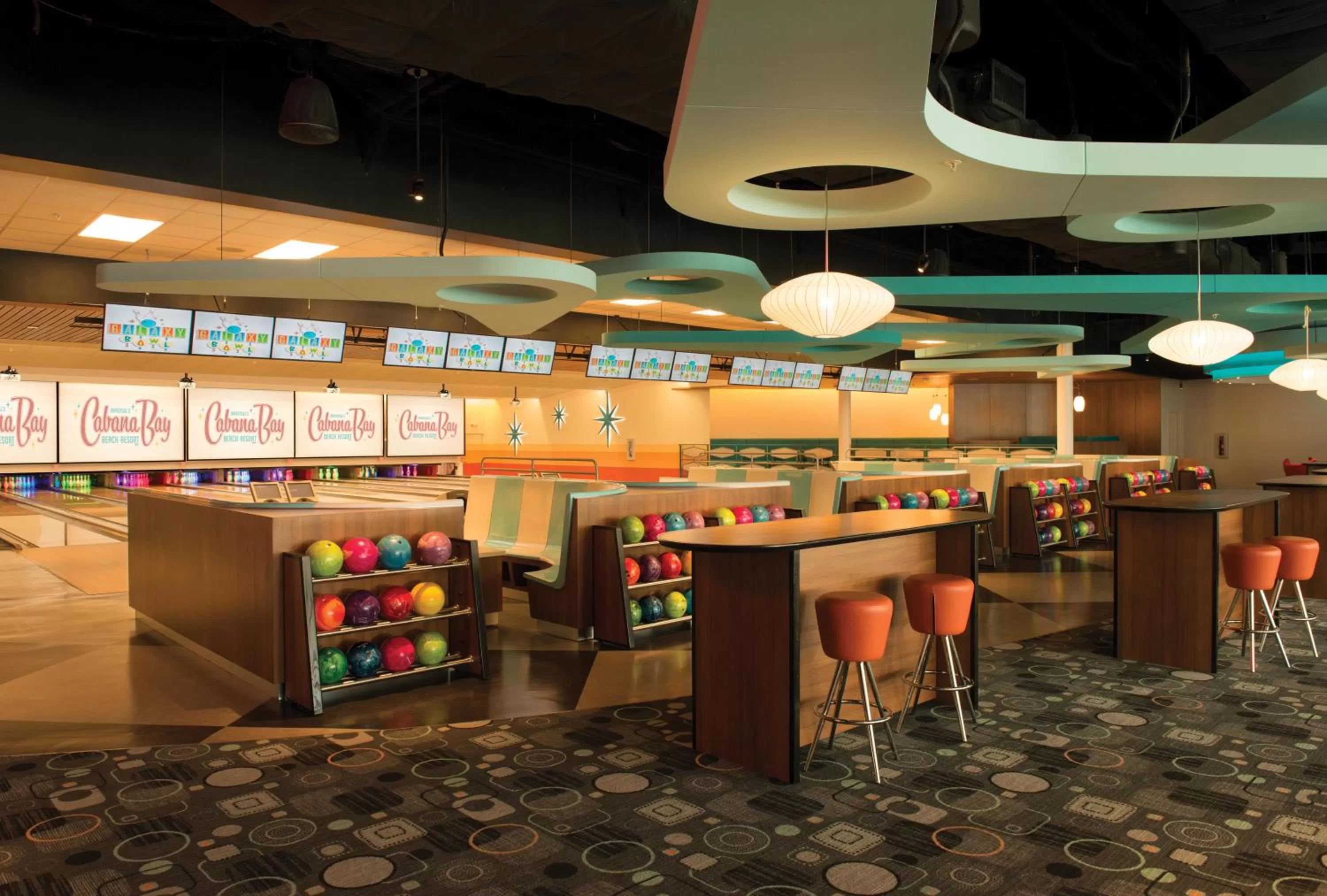 Bowling in Universal's Cabana Bay Beach Resort