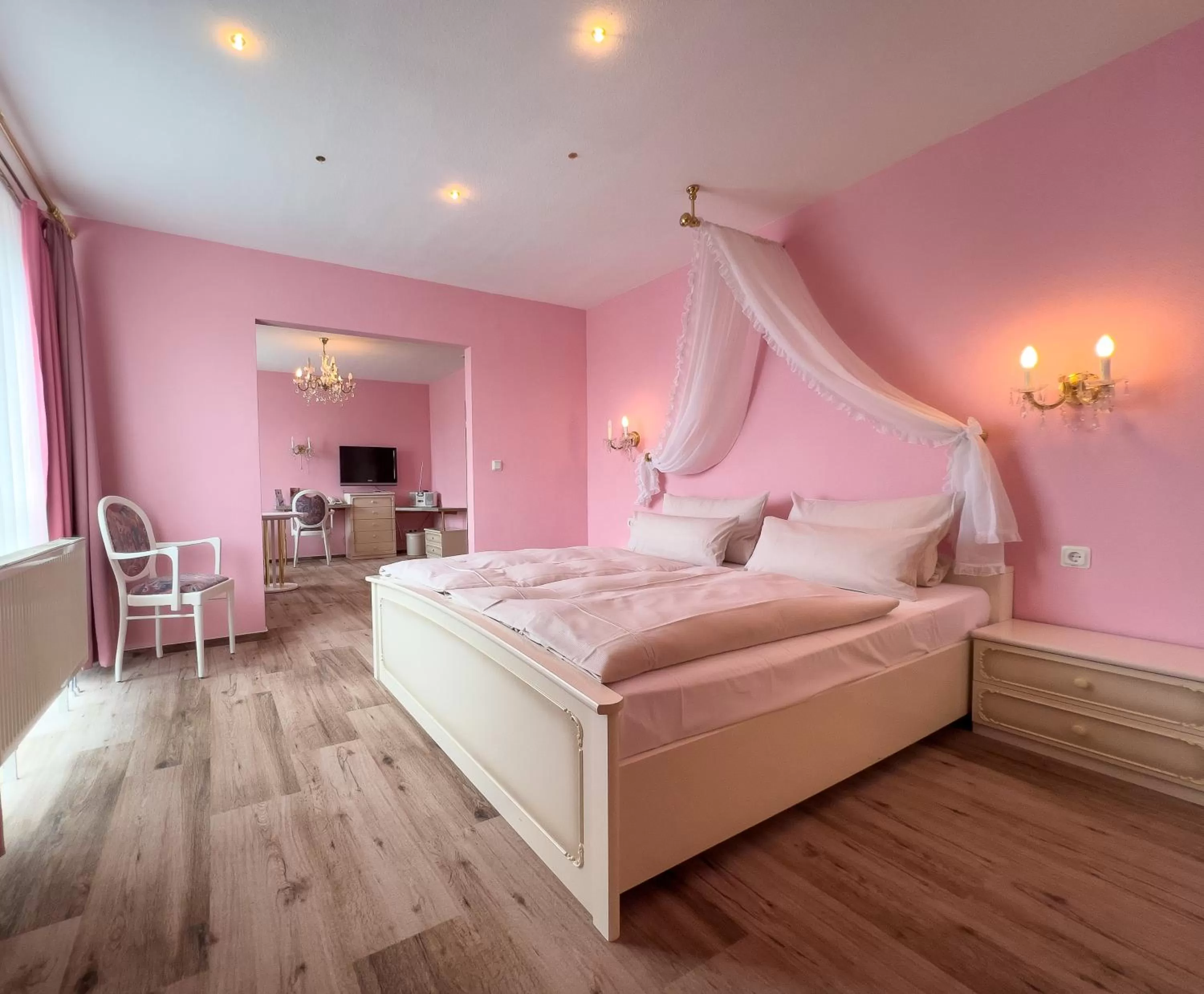 Bed in Hotel Landhaus Wörlitzer Hof