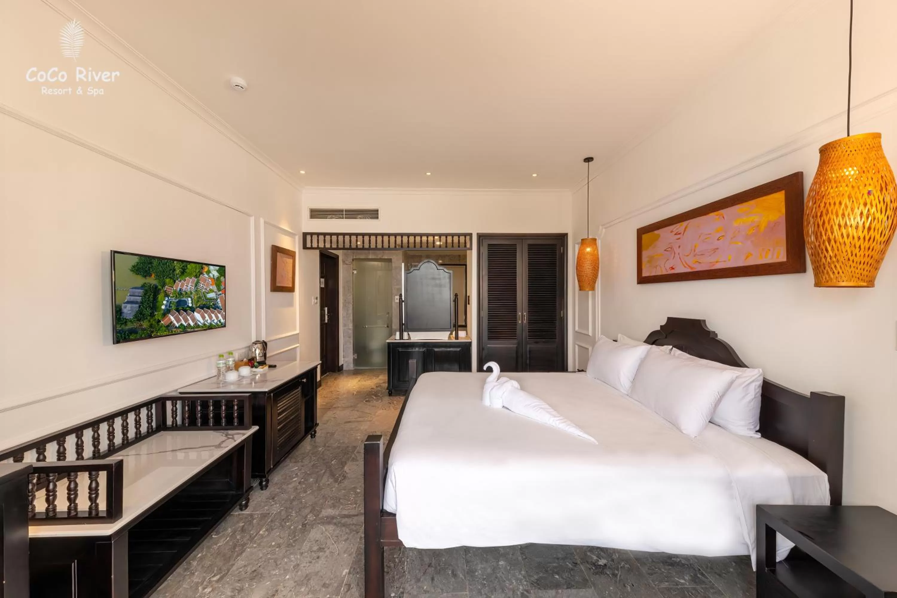 TV and multimedia, Bed in Hoi An Coco River Resort & Spa