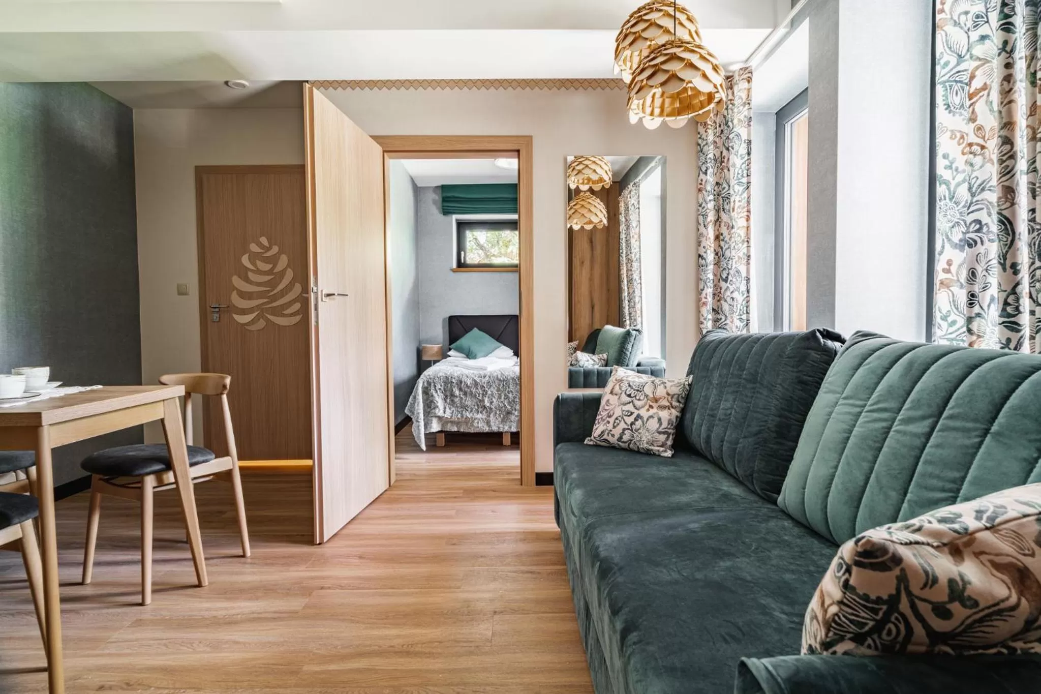 Living room, Bed in Apartamenty Jedlina