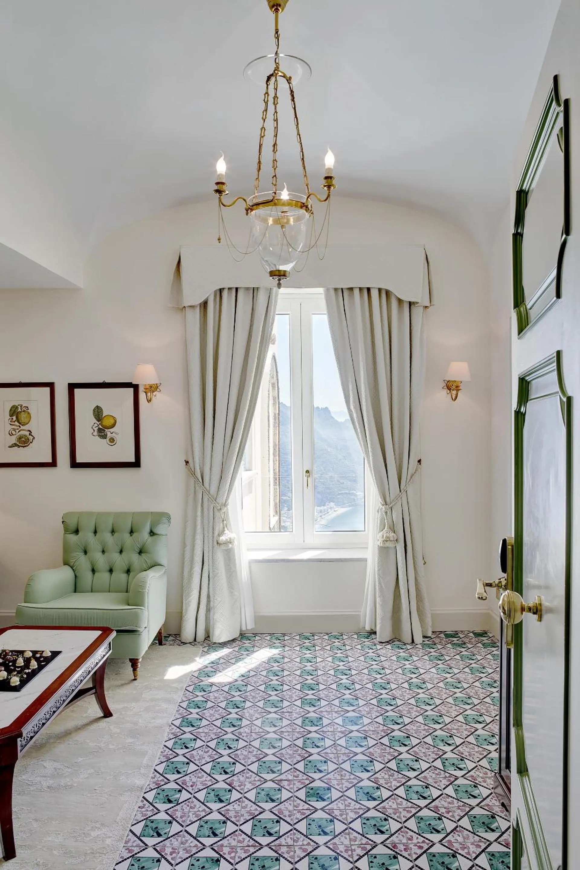 Living room, Bed in Caruso, A Belmond Hotel, Amalfi Coast