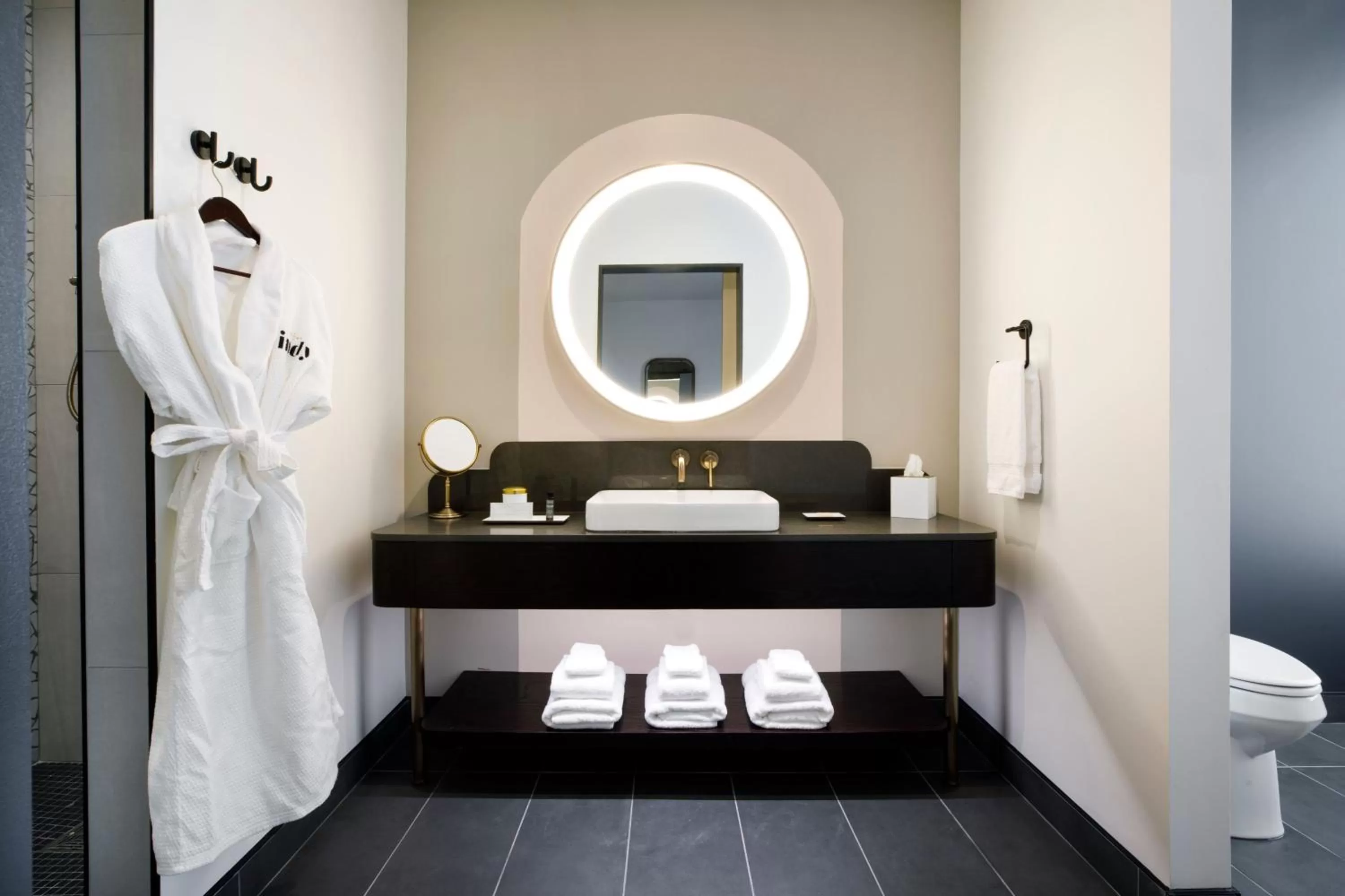 Bathroom in Hotel Indy, Indianapolis, a Tribute Portfolio Hotel