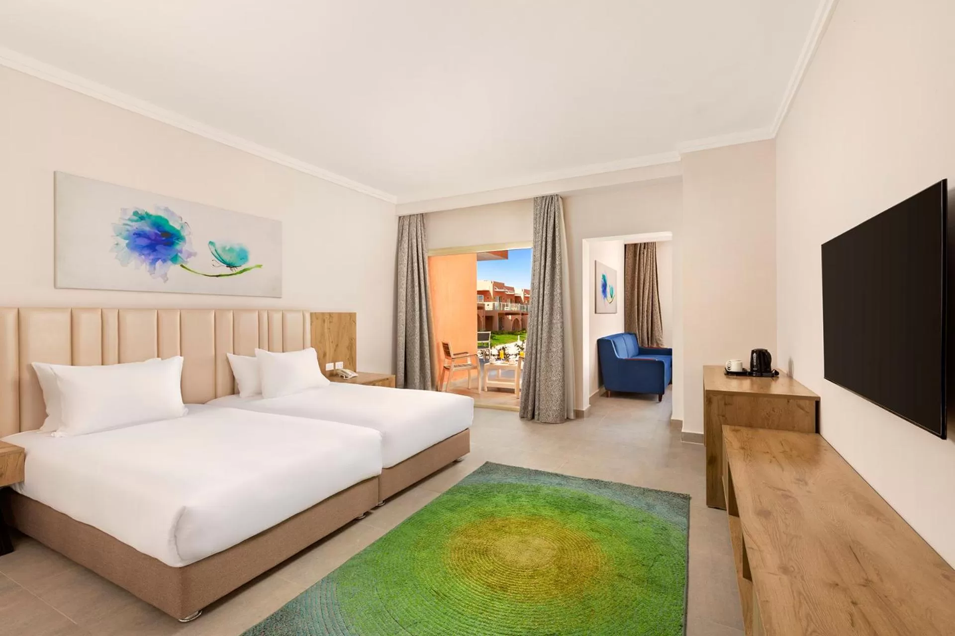 Coffee/tea facilities, Bed in Neverland City Hurghada - Pickalbatros