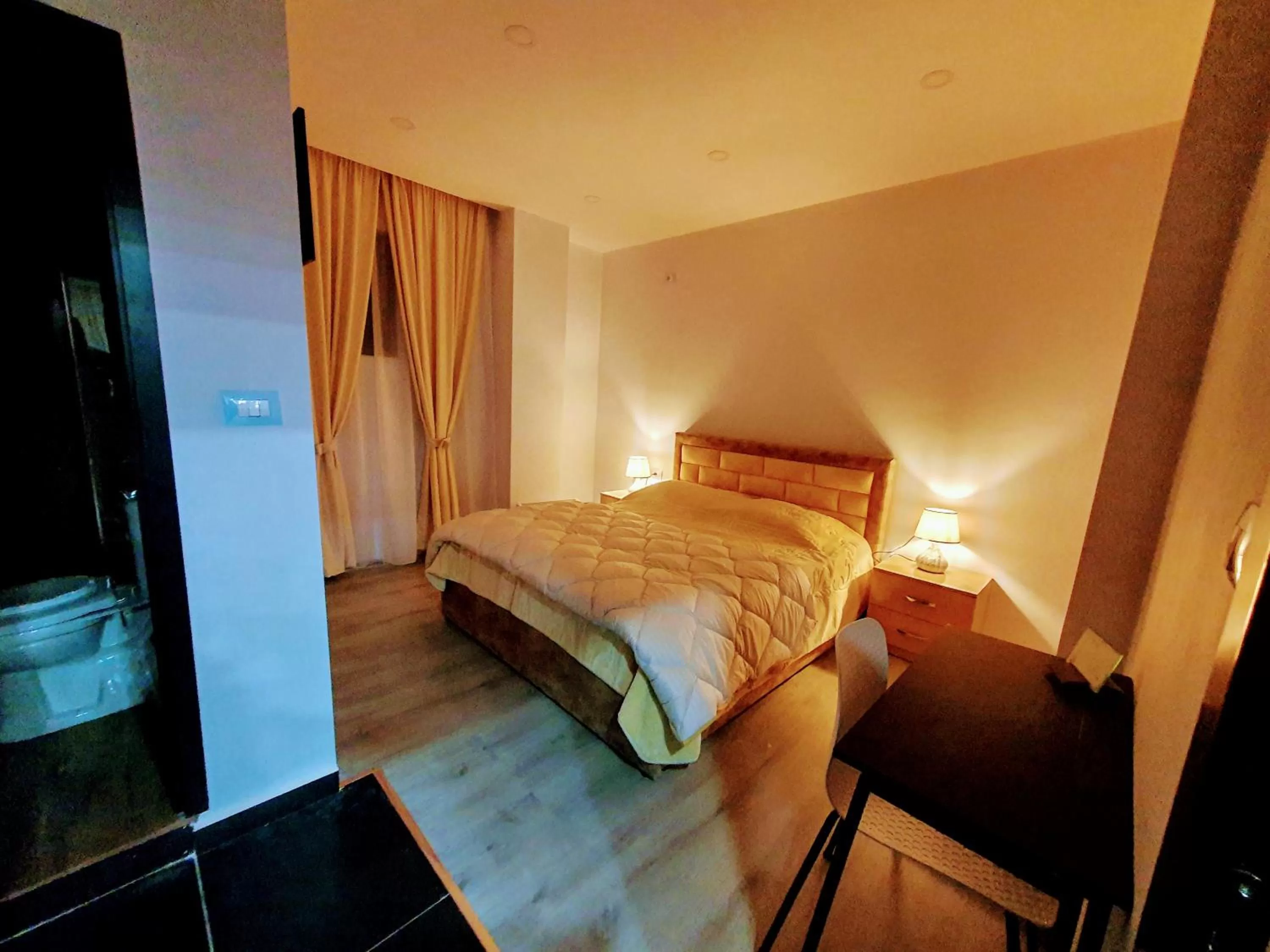 View (from property/room), Bed in CityCenterHotel Shkoder