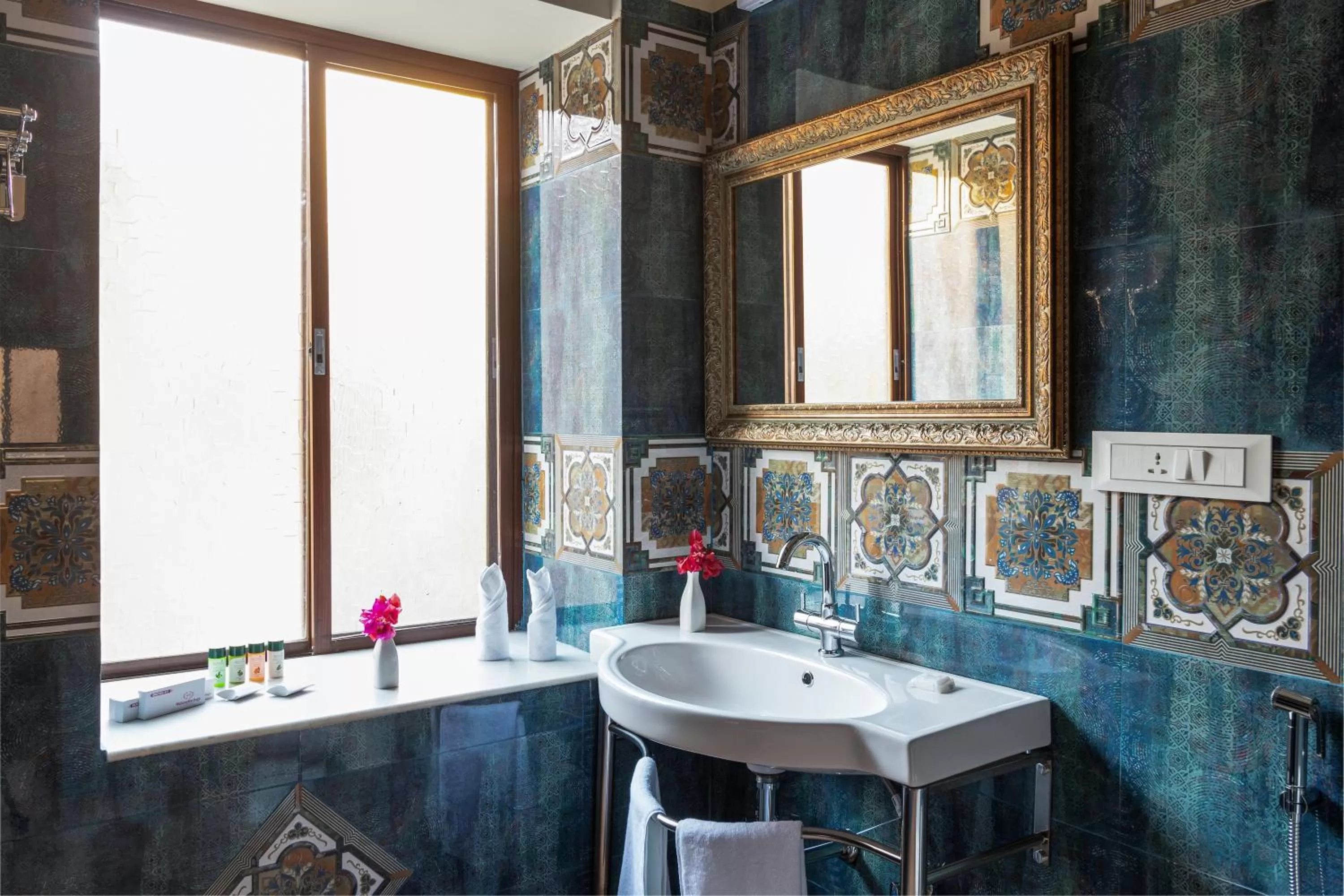 Bathroom in WelcomHeritage Mohangarh Fort