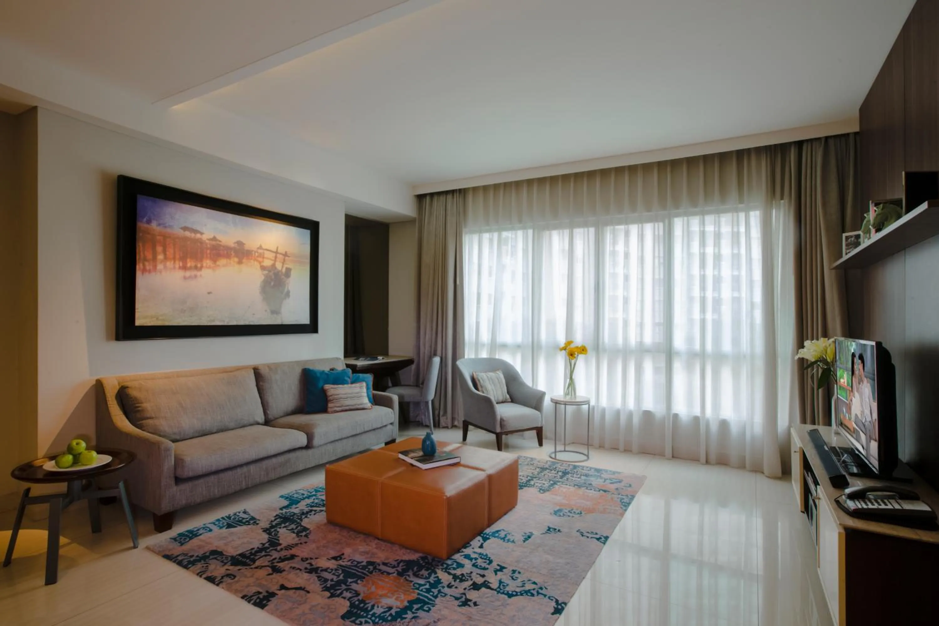 Living room in Ascott Waterplace Surabaya