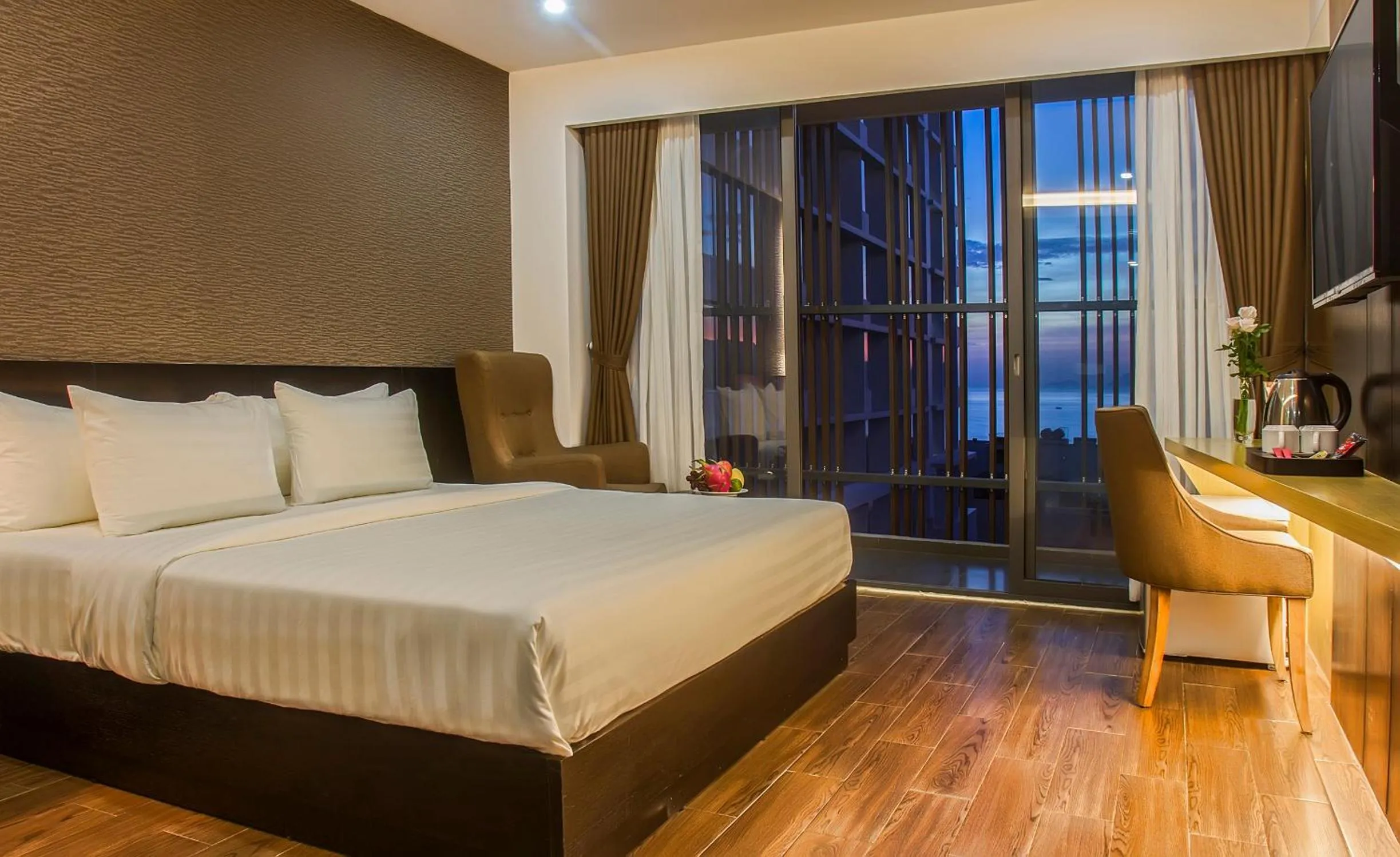 Bed in Golden Nha Trang Hotel
