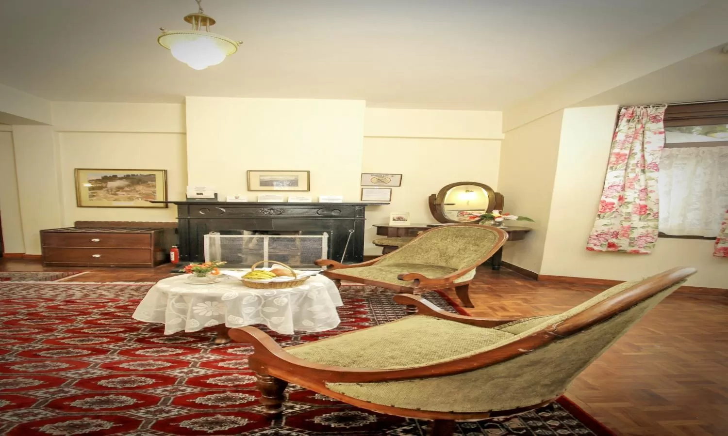 Seating area in Windamere Hotel - A Colonial Heritage