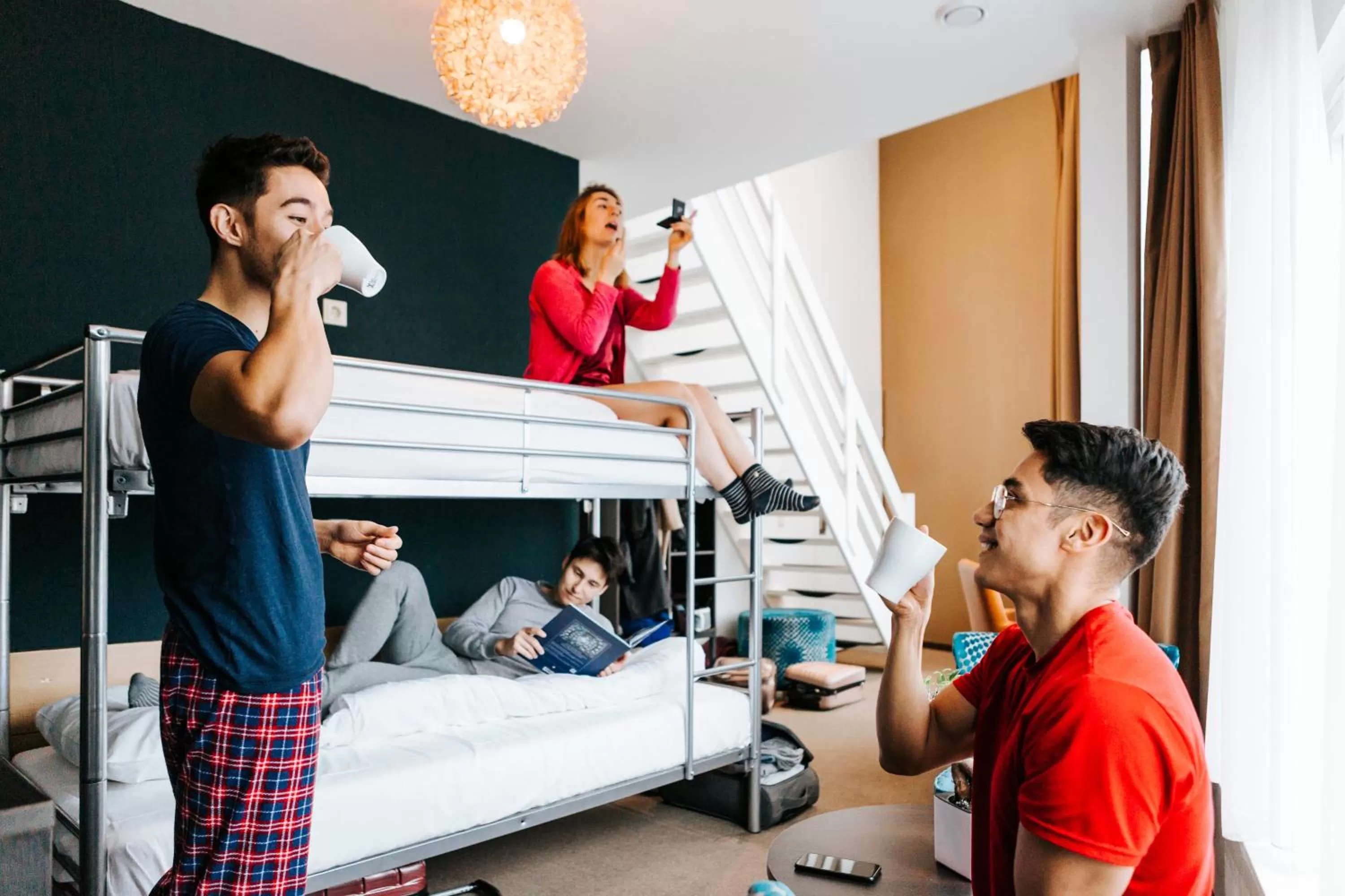 People, Bed in The Hague Teleport Hotel