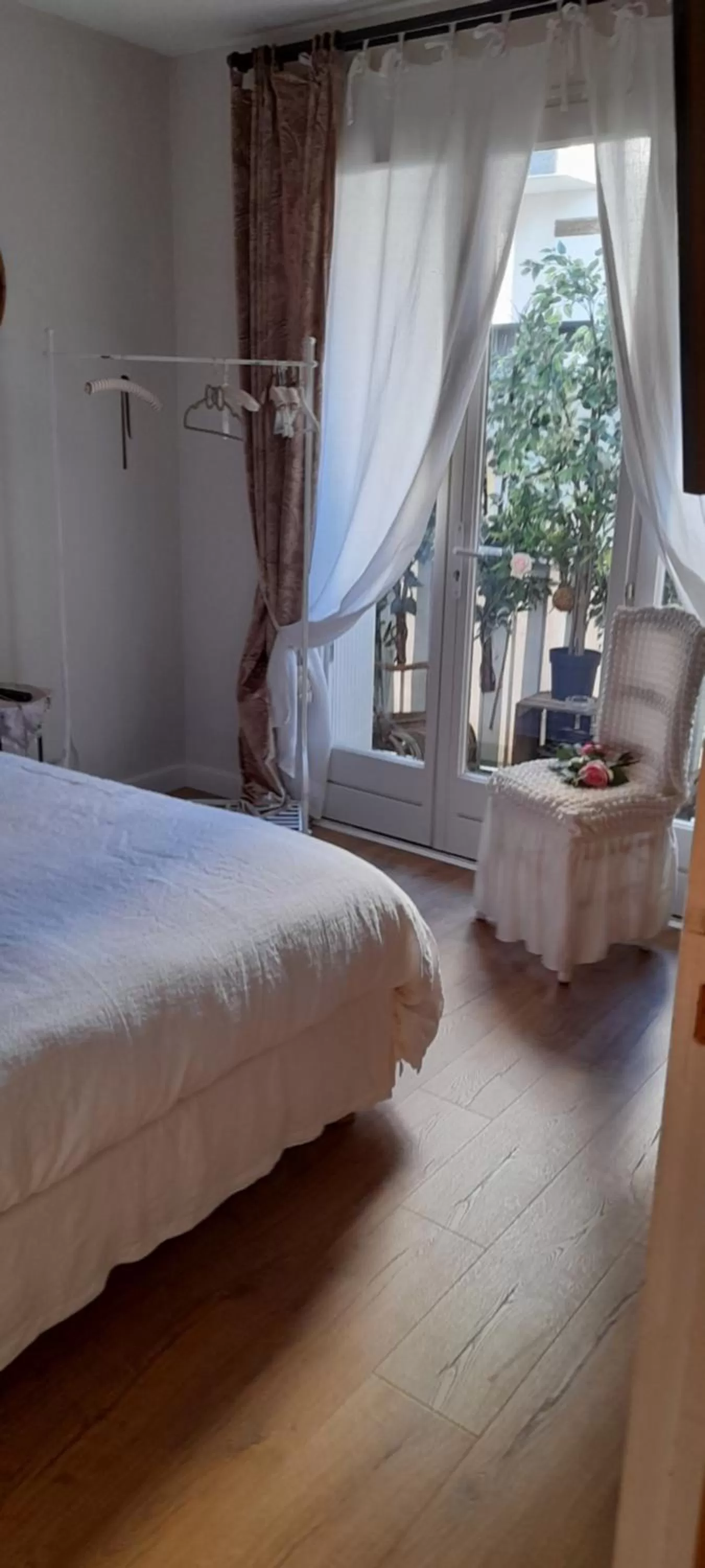 Bed in Chambre d'hôtes au bord de mer