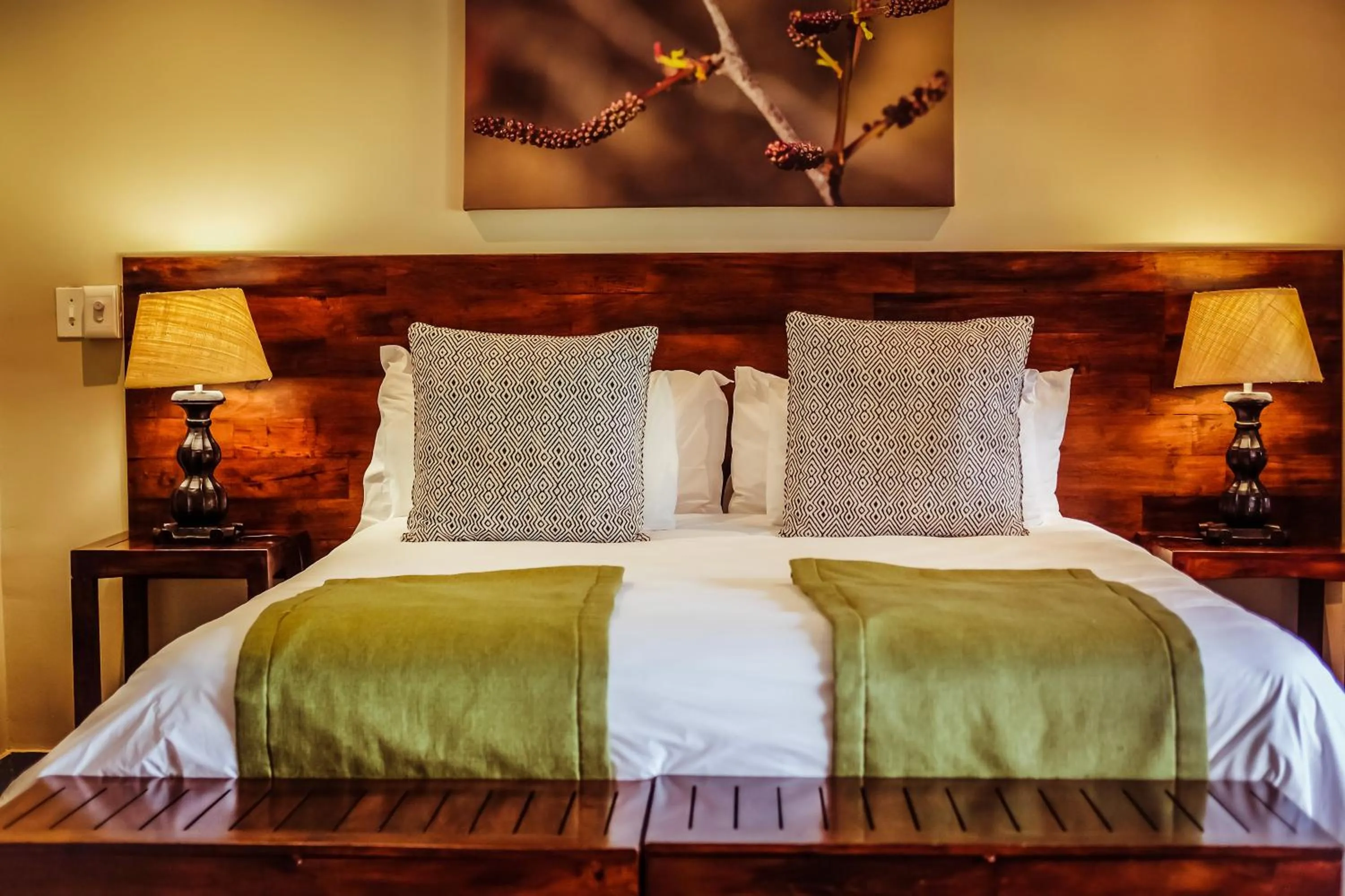 Decorative detail, Bed in Bushveld Terrace Safari Hotel, Lodge & Spa