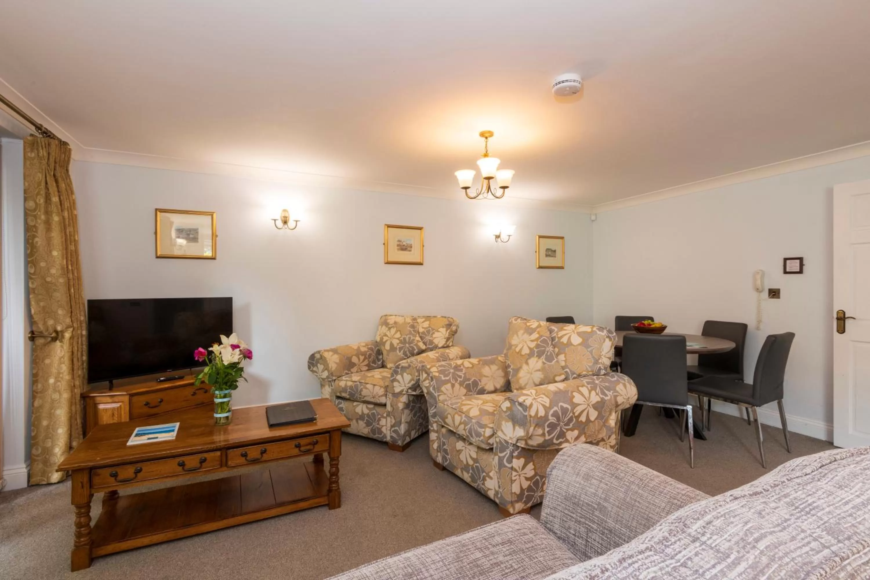 Living room in Porth Veor Manor Villas & Apartments