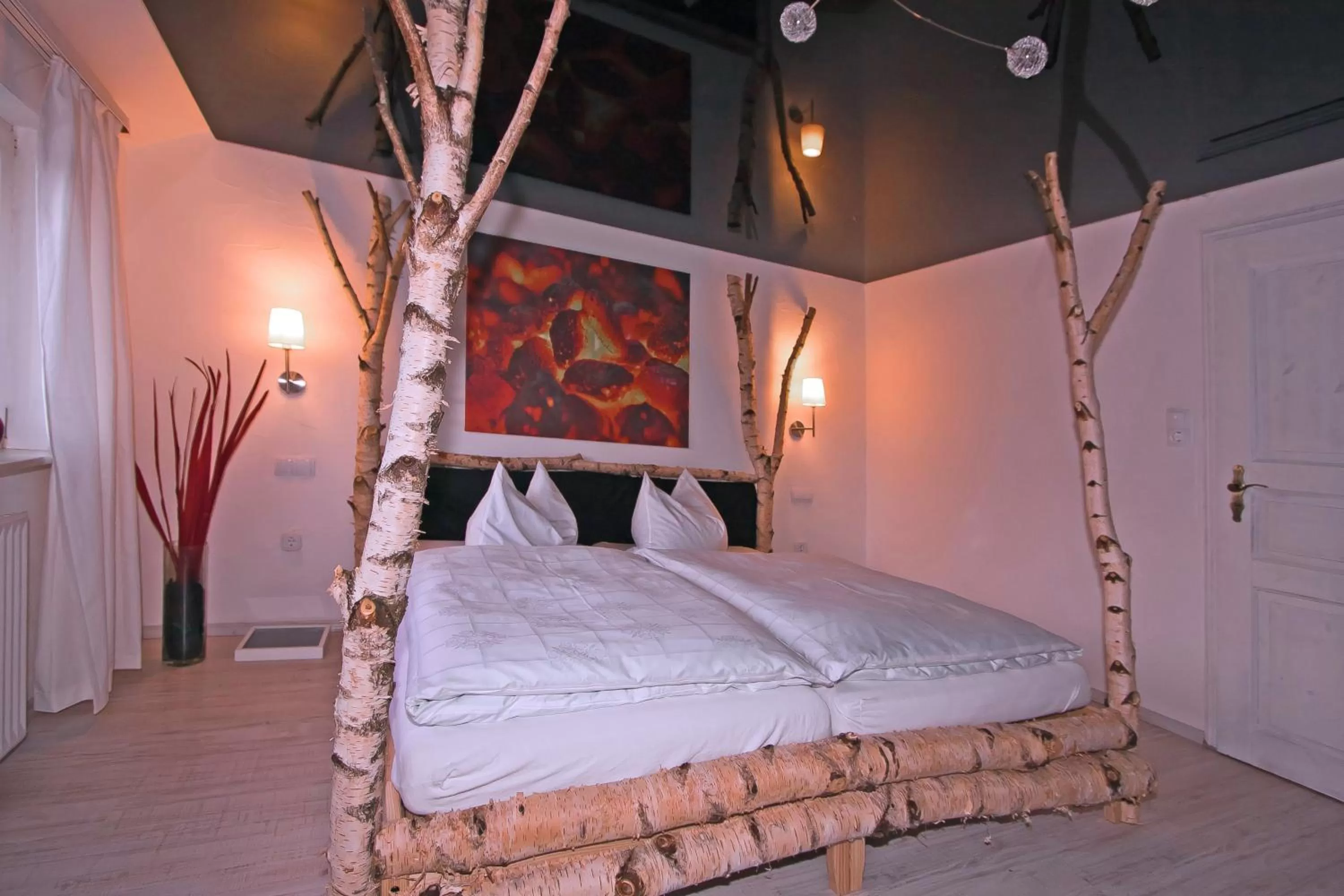 Decorative detail, Bed in Hotel Restaurant Lindenhof