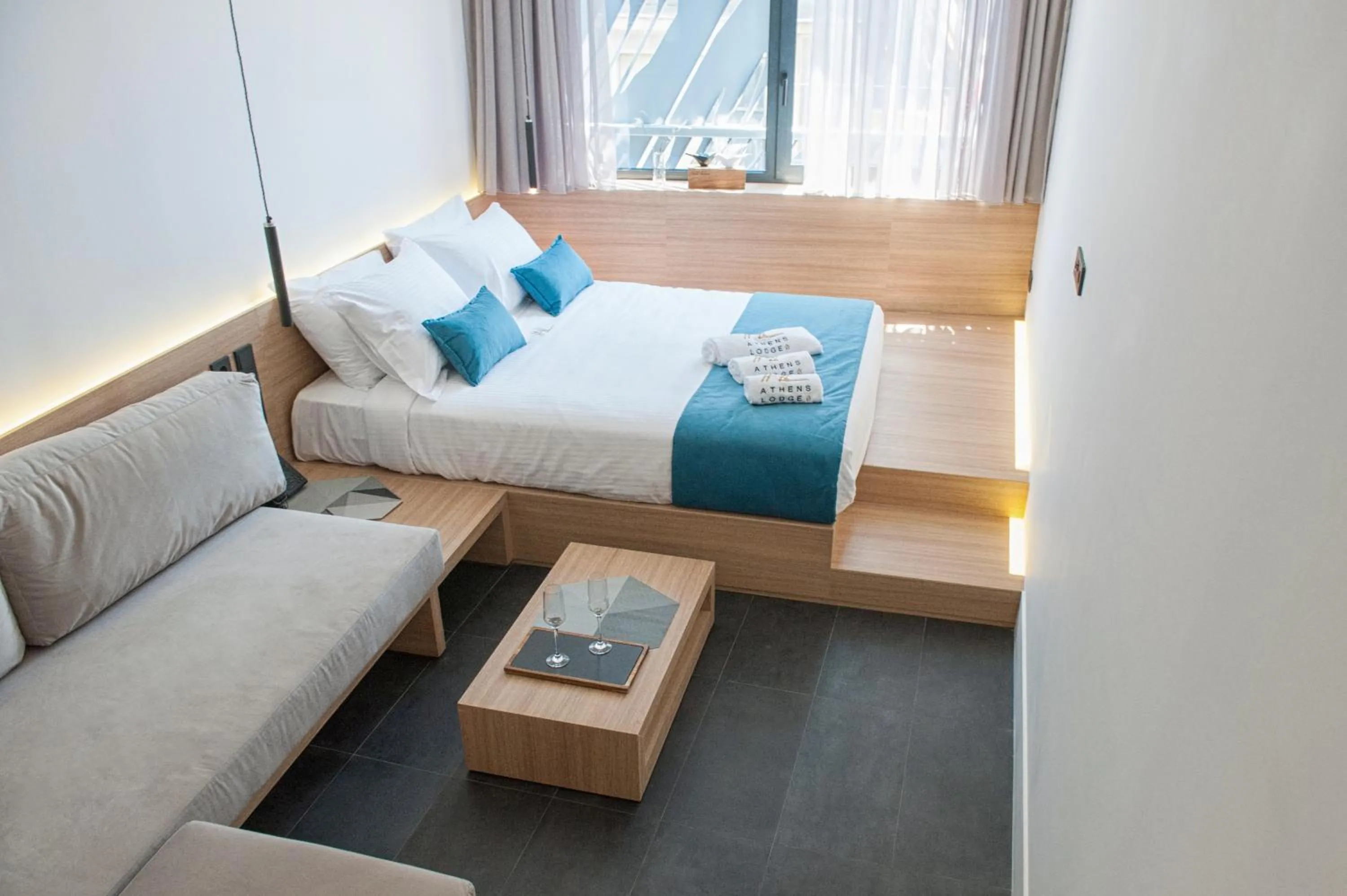 Bedroom, Bed in Athens Lodge by Athens Prime Hotels