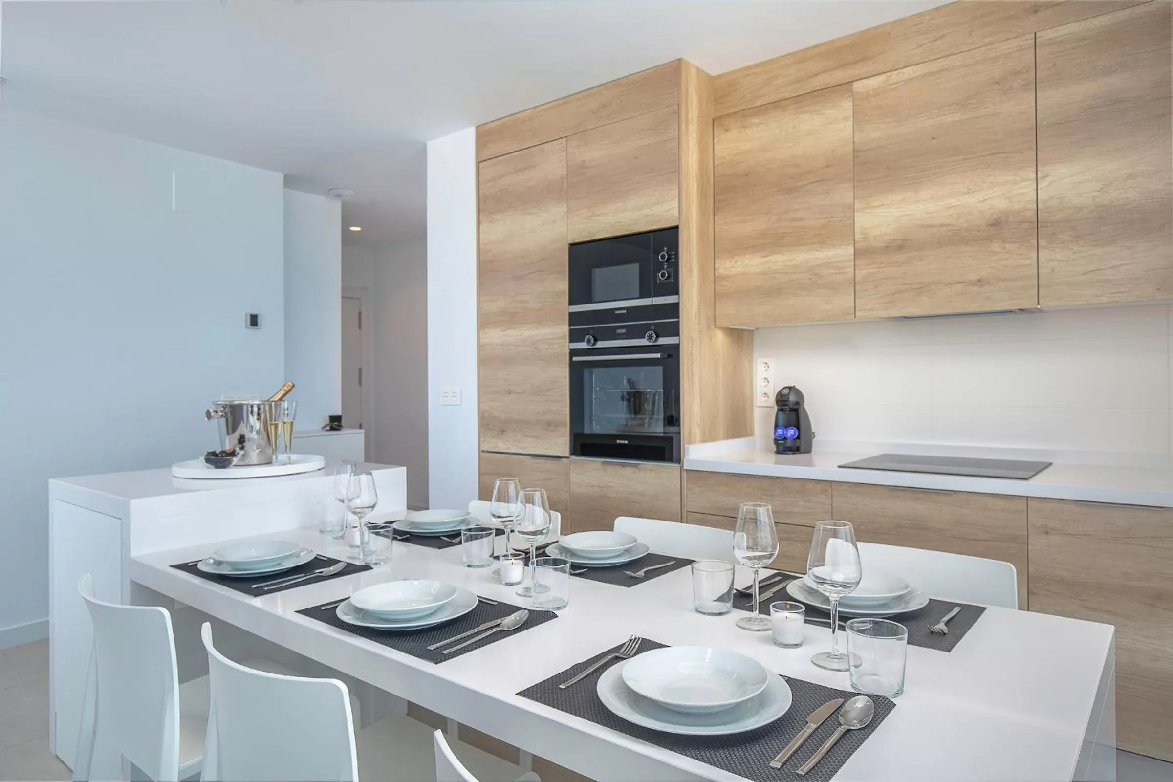Kitchen or kitchenette in Blue Line Apartment Hotel - Be Line Group