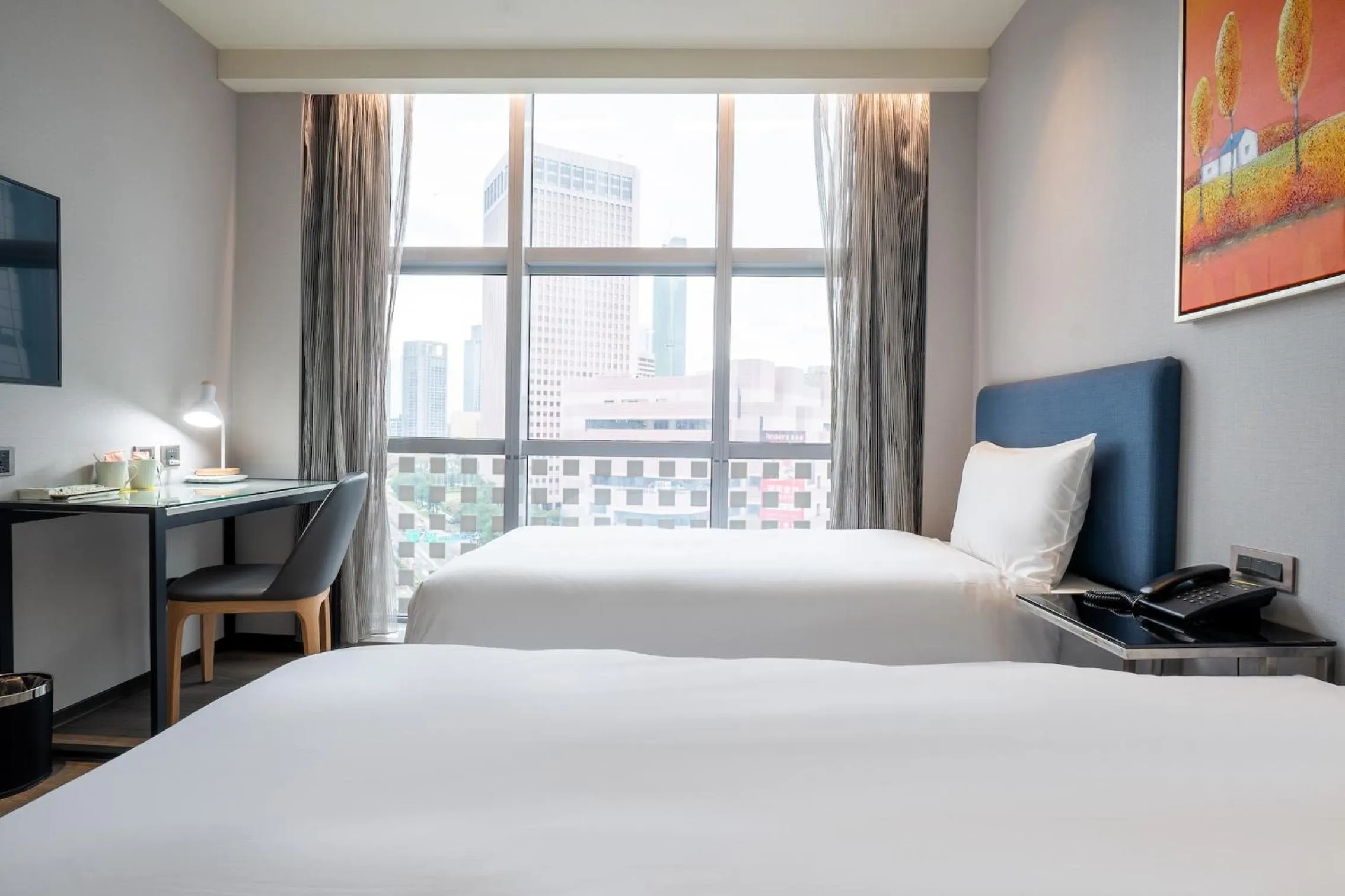 Bed in CHECK inn Taipei Xinyi