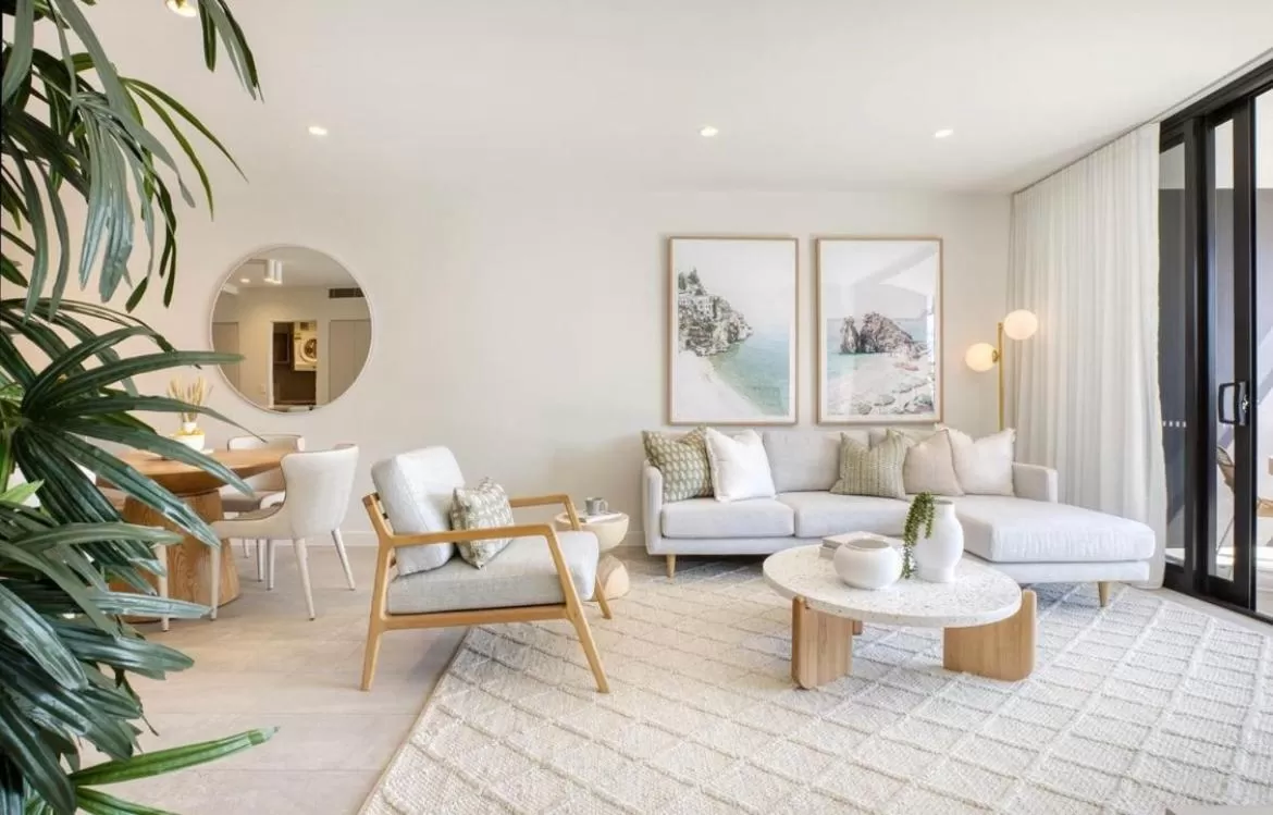 Living room in Vue Broadbeach - Official