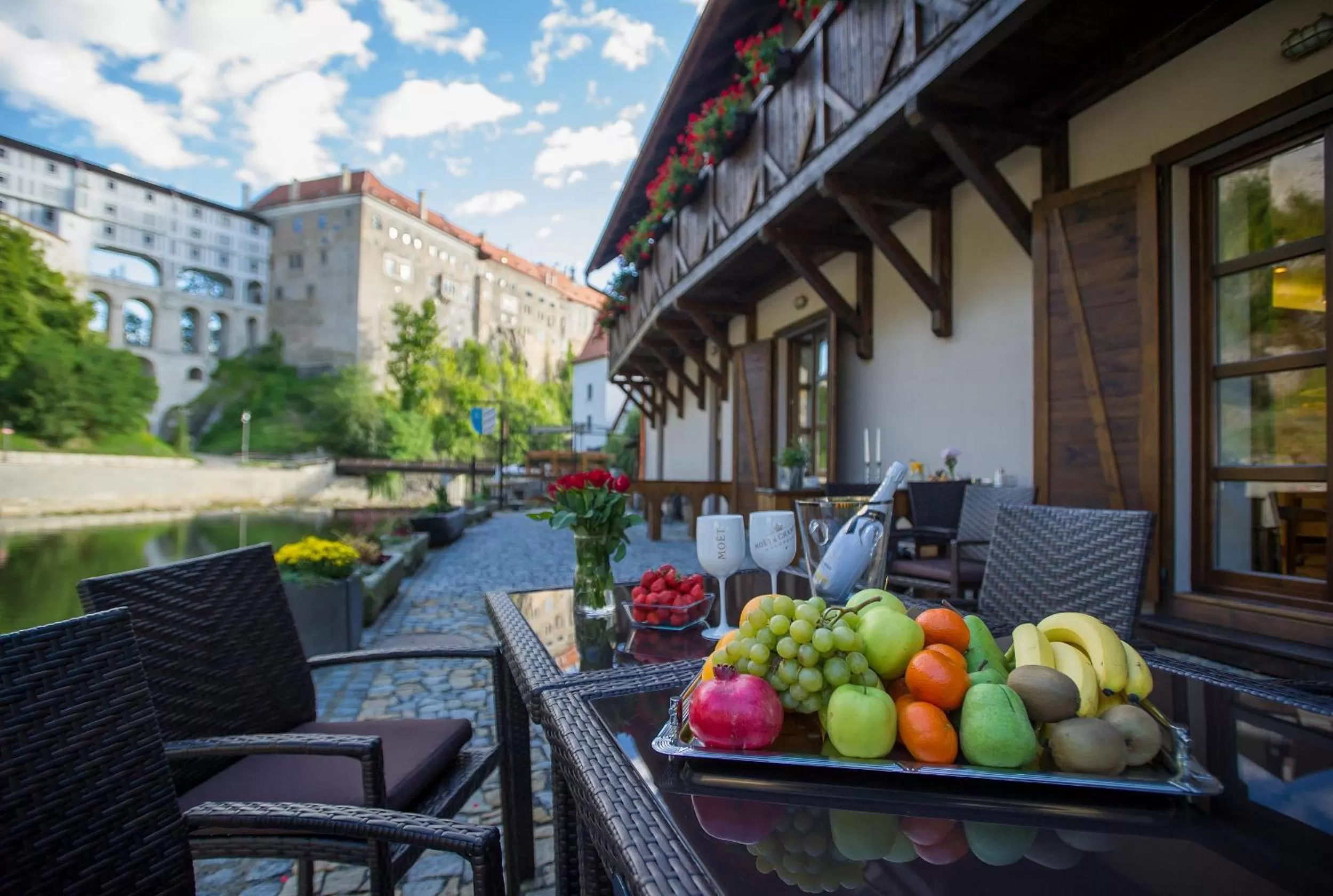 Balcony/Terrace in Garni hotel Castle Bridge