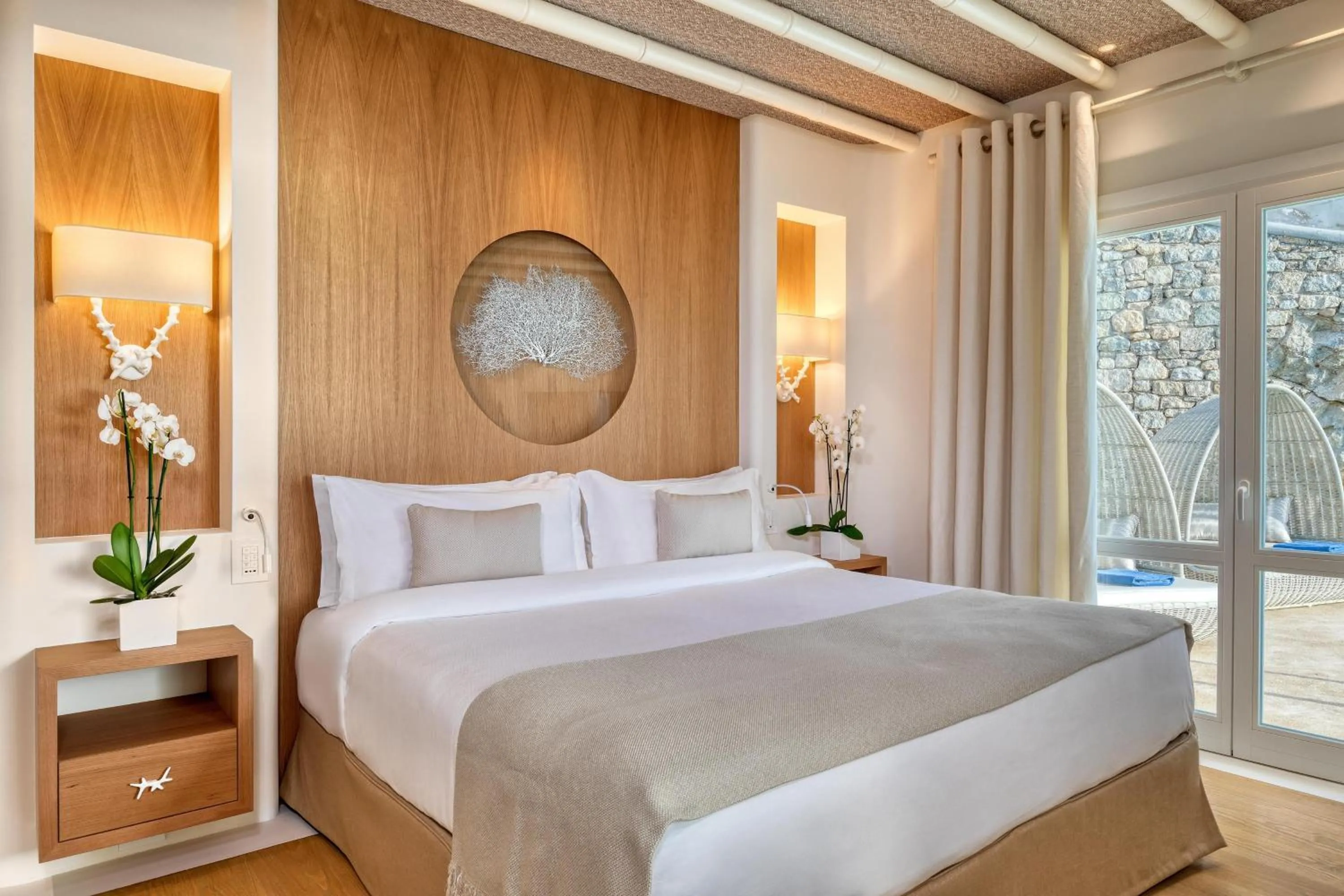 Bedroom, Bed in Santa Marina, A Luxury Collection Resort, Mykonos