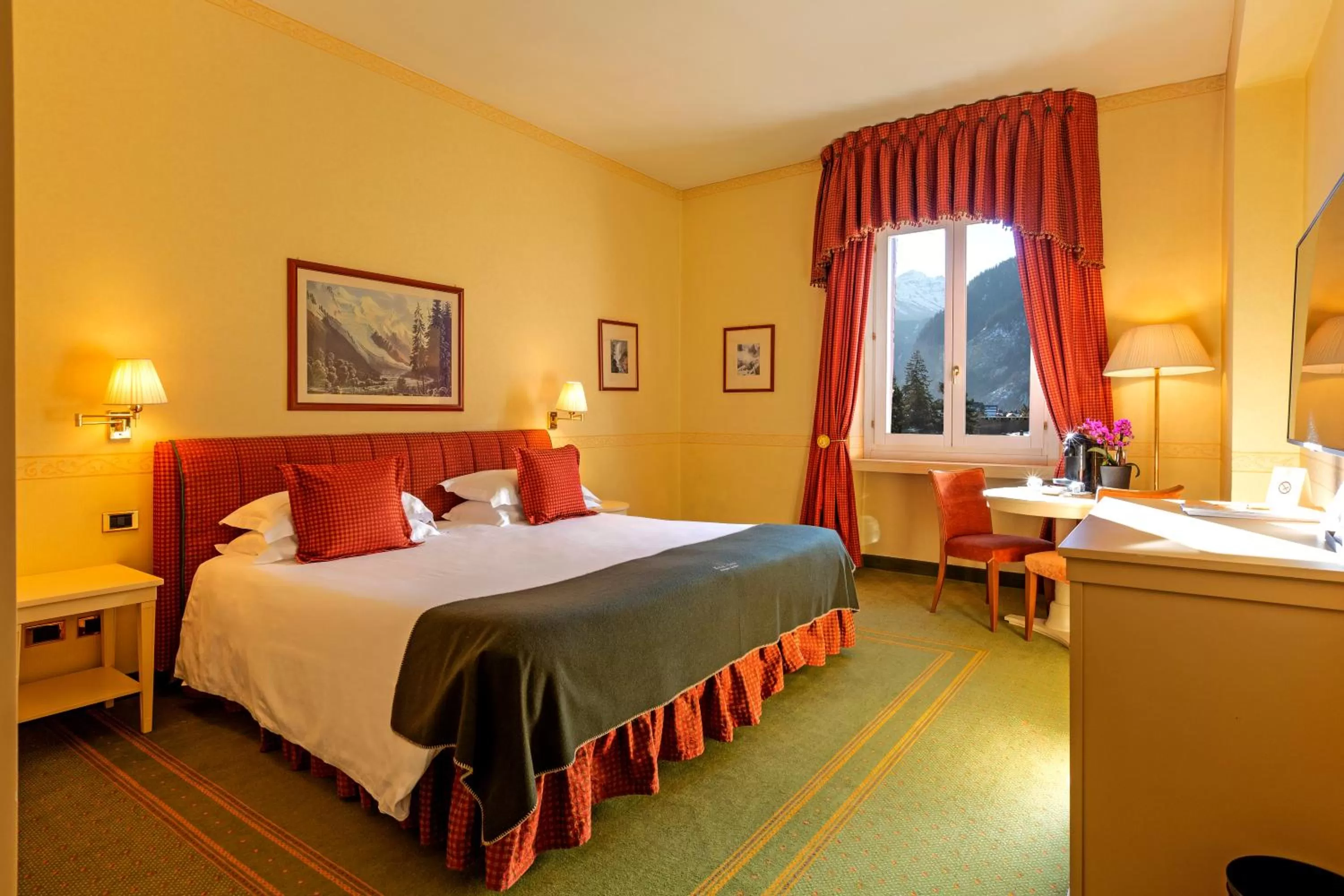 Bed in Grand Hotel Royal E Golf