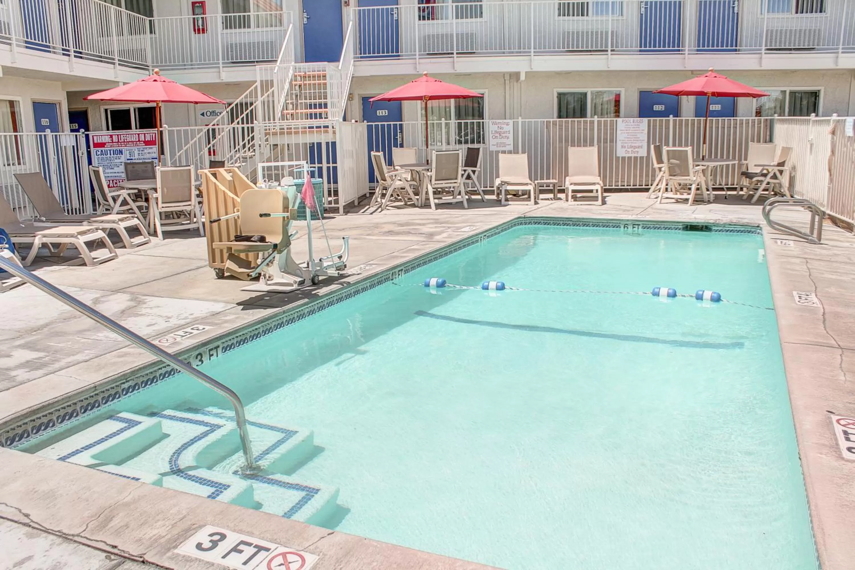 Swimming pool in Motel 6-Lancaster, CA