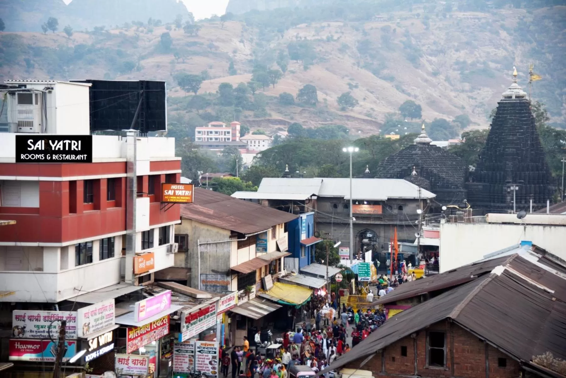 Street view in Hotel Sai Yatri