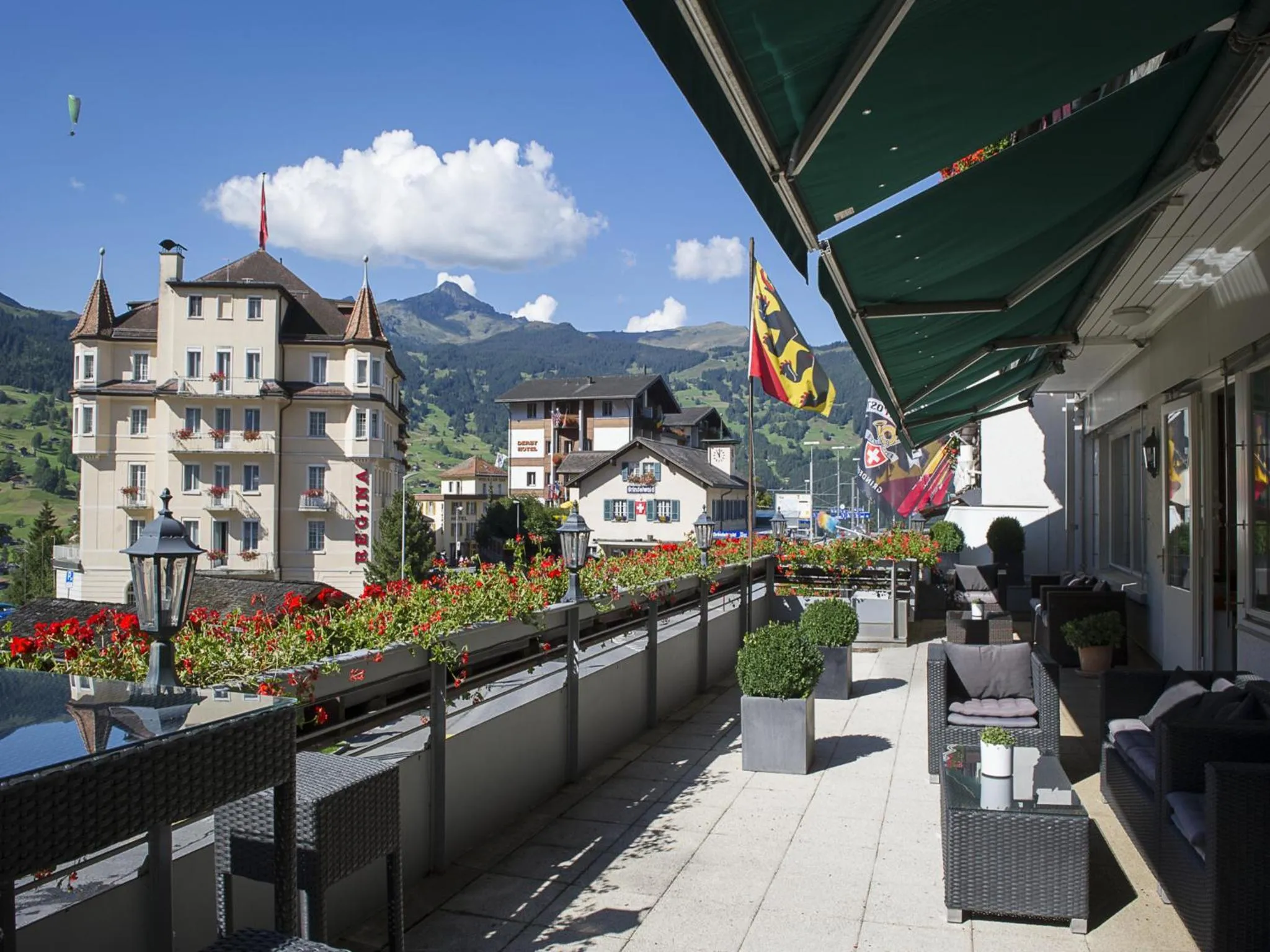 Balcony/Terrace in Hotel Bernerhof Grindelwald
