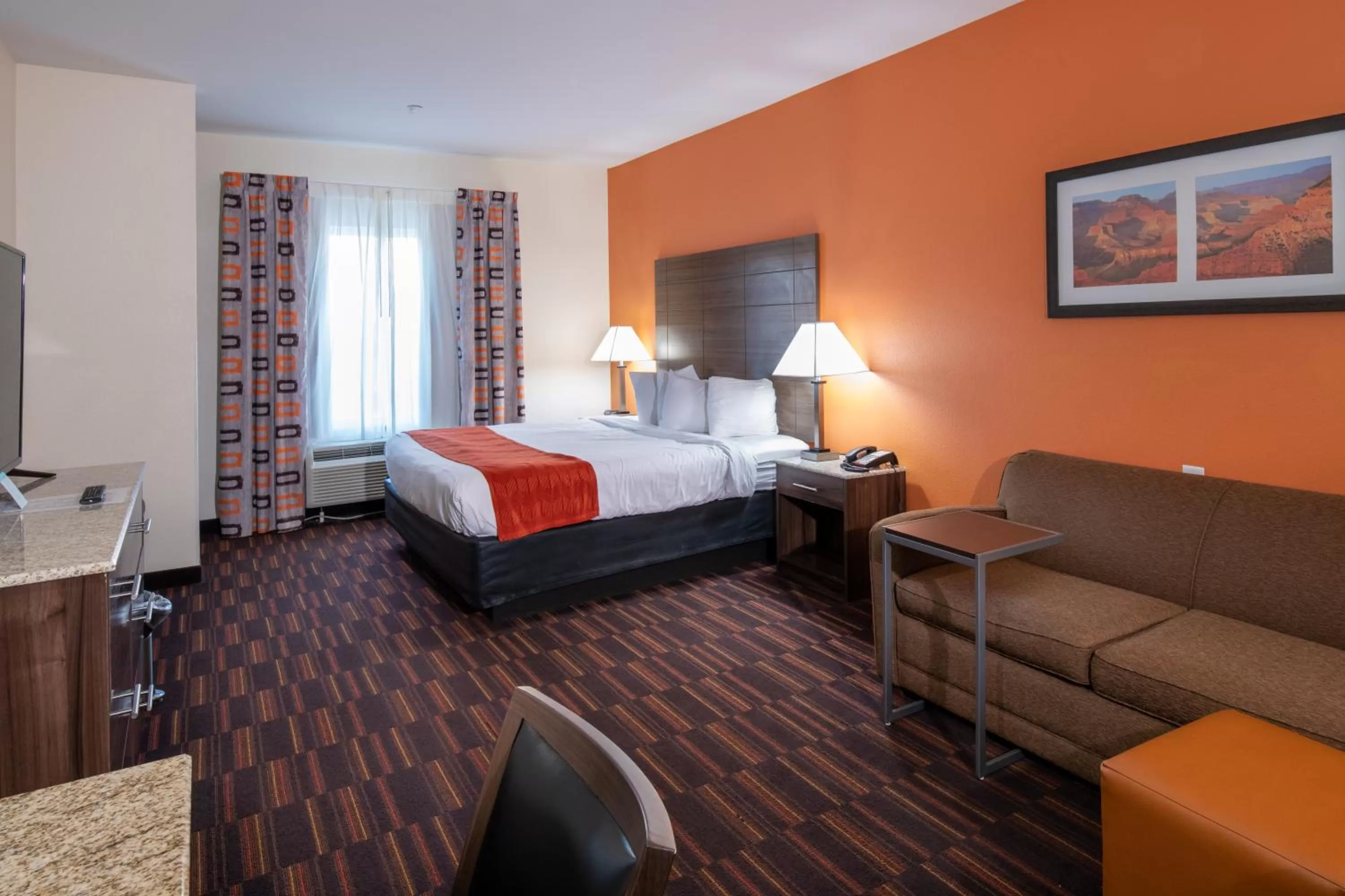 Bed in Home Away Kitchen Suites Enid