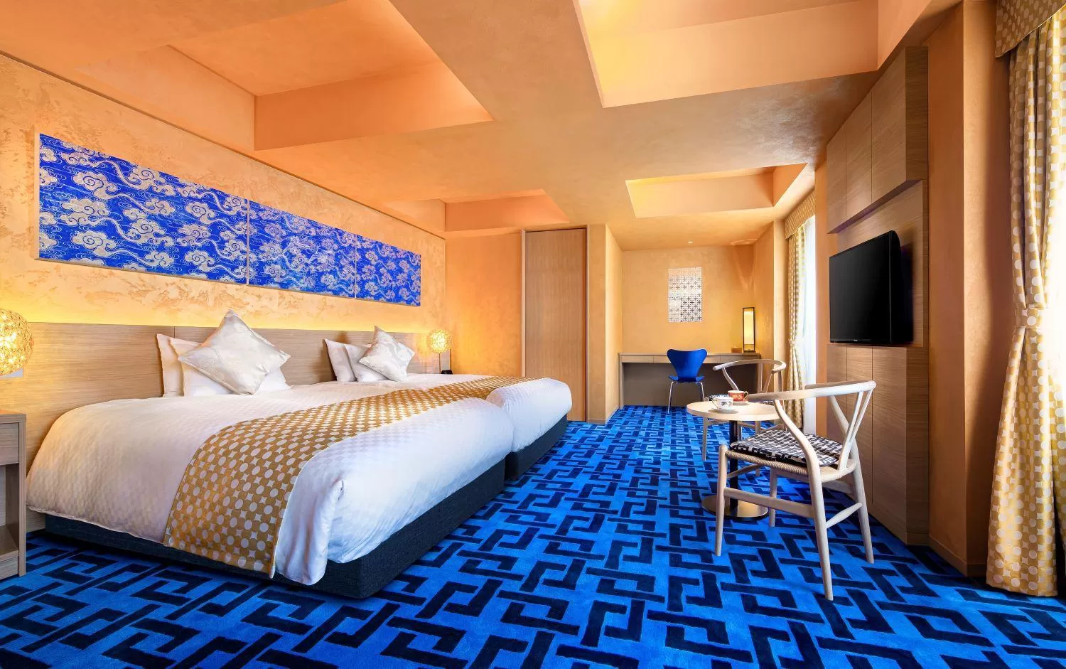 Twin Room designed with KIRA KARACHO ( KIN-UN ) - Non-Smoking in RIHGA Royal Hotel Kyoto