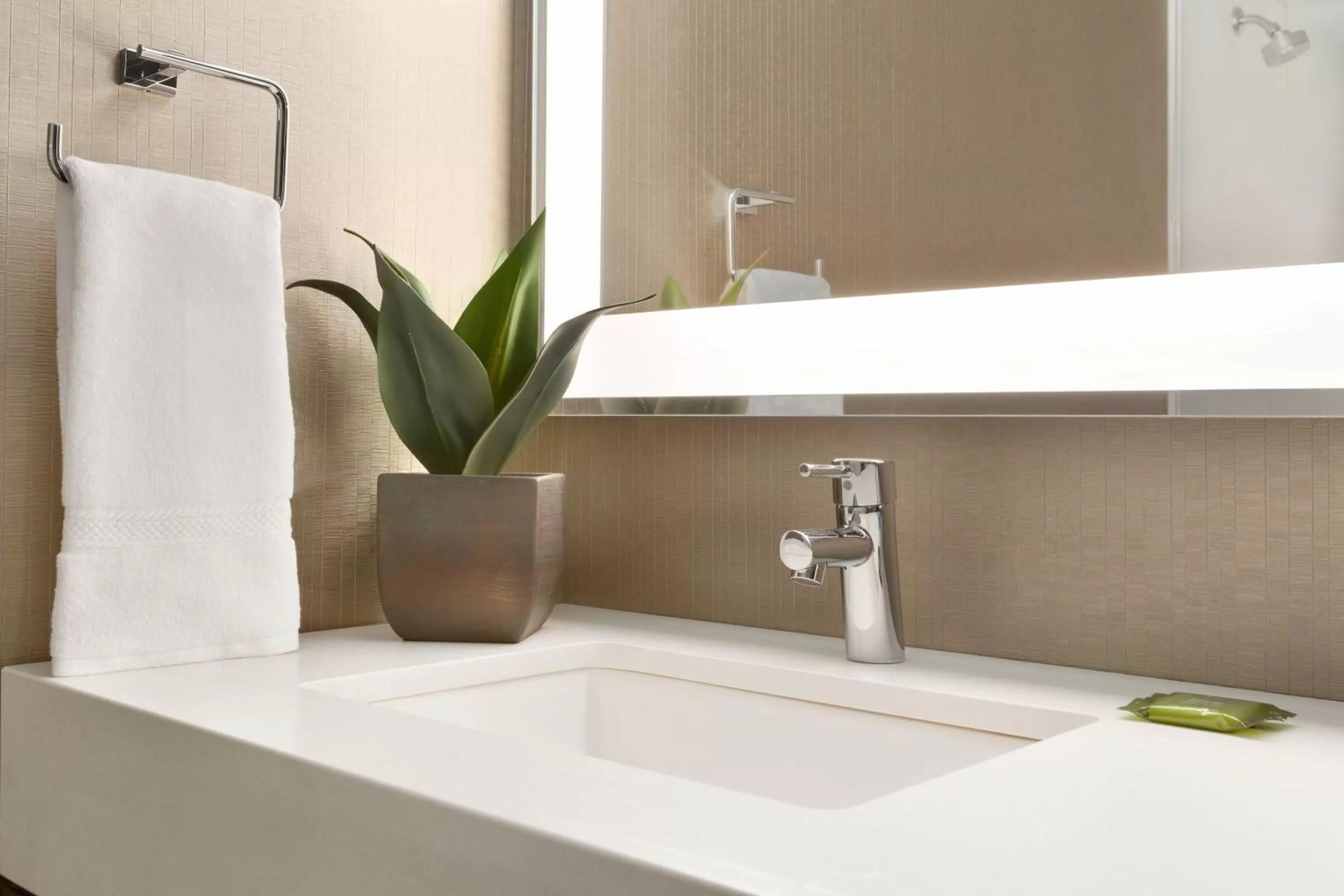 King Room with Roll-in Shower - Mobility and Hearing Accessible in Skyline Hotel Detroit Airport, SureStay Collection by Best Western