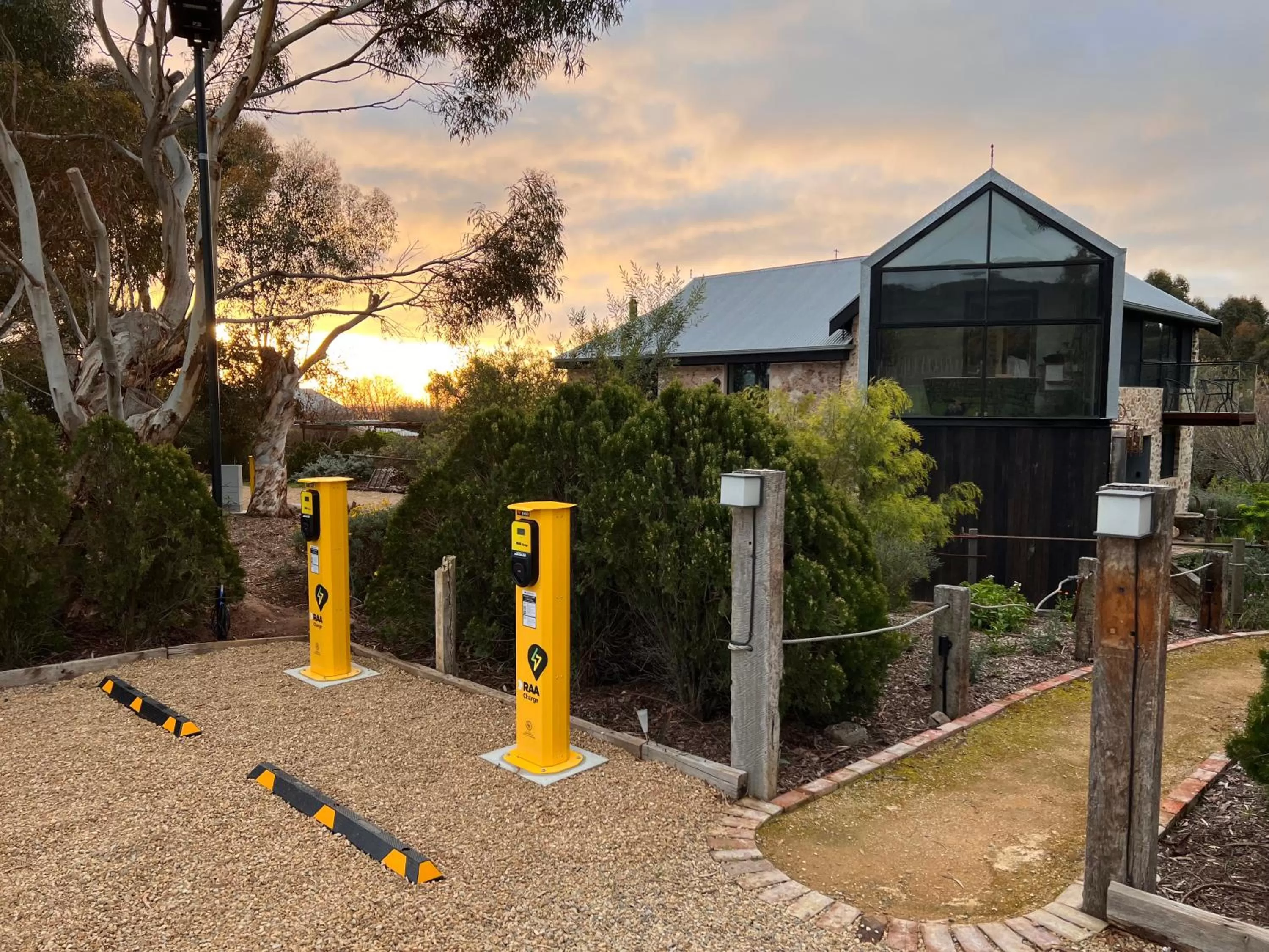 Parking in The Old Chaff Mill Organic Vineyard Retreat