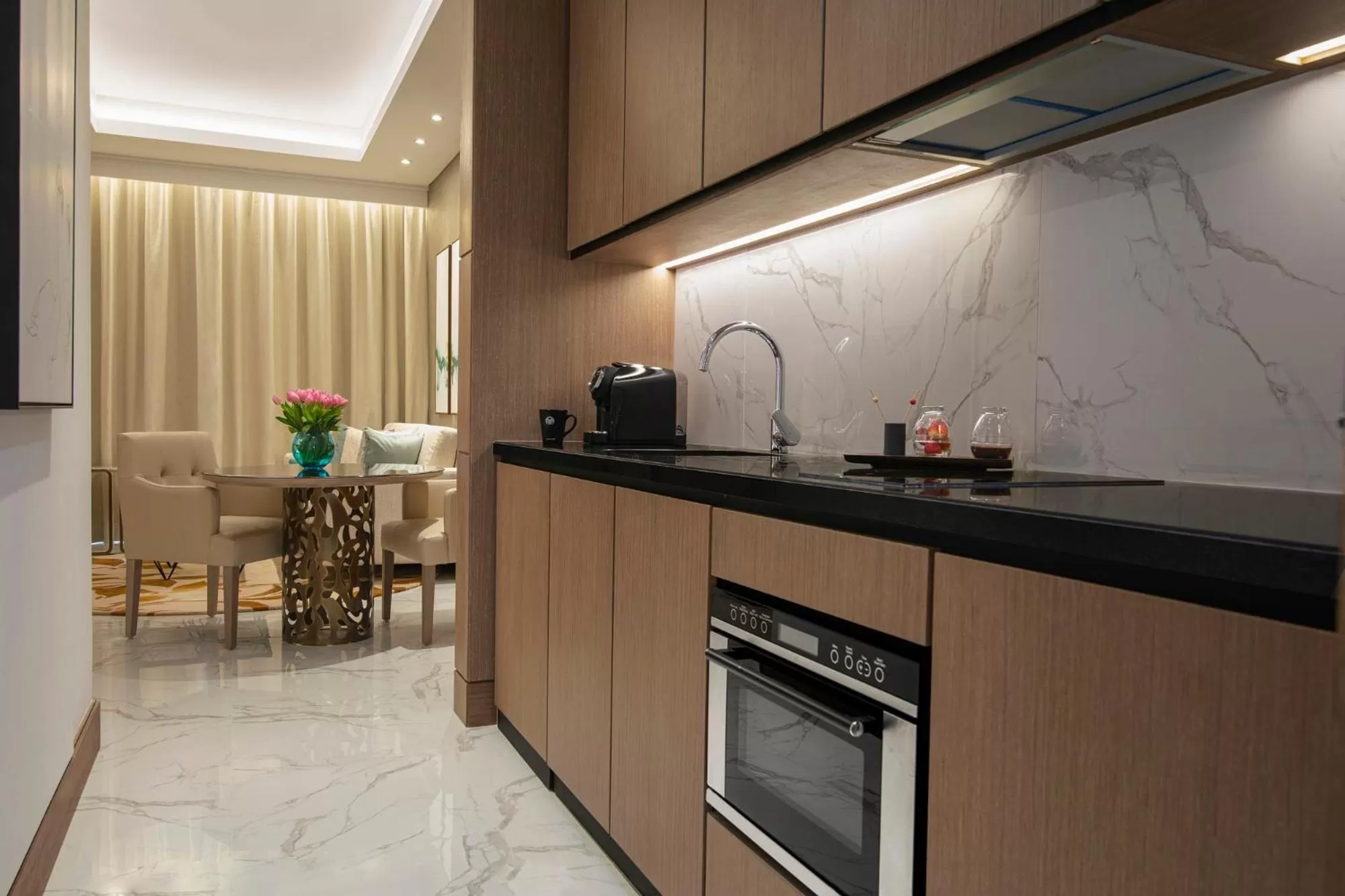 Kitchen or kitchenette in Al Jaddaf Rotana Dubai