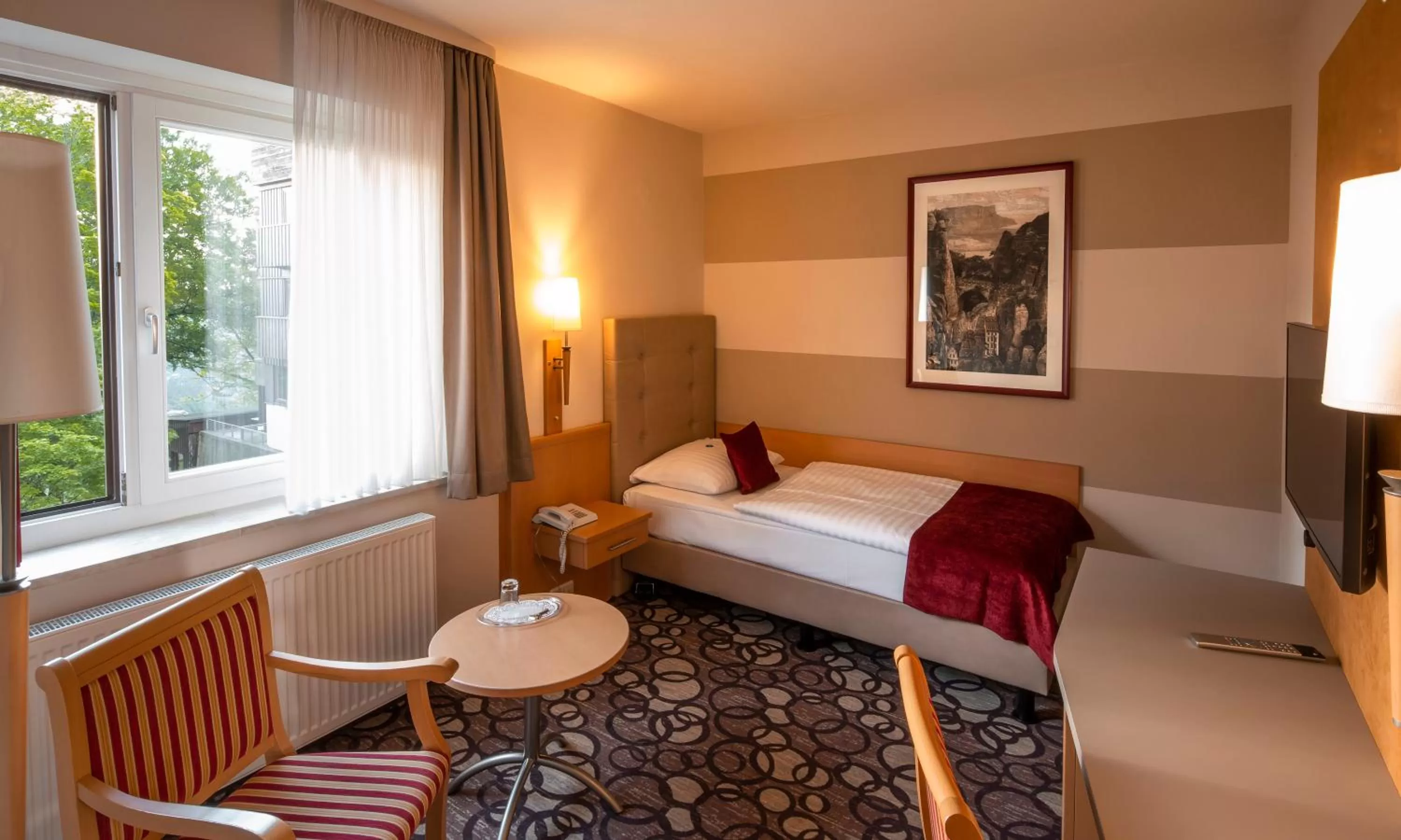 Bed in Berghotel Bastei