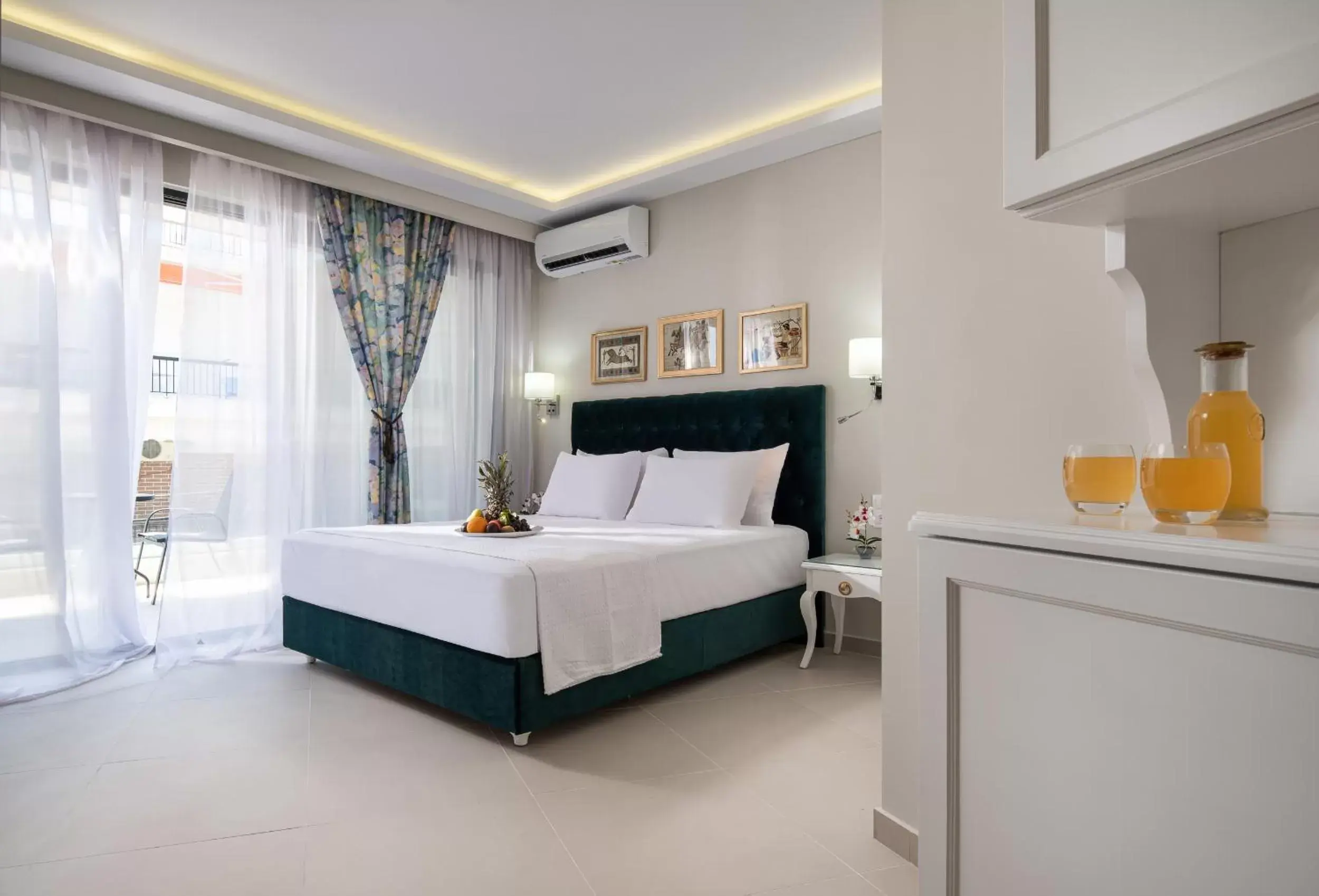 Deluxe Double Room with Balcony in Light Blue Hotel Deluxe Double Room with Balcony in Light Blue Hotel