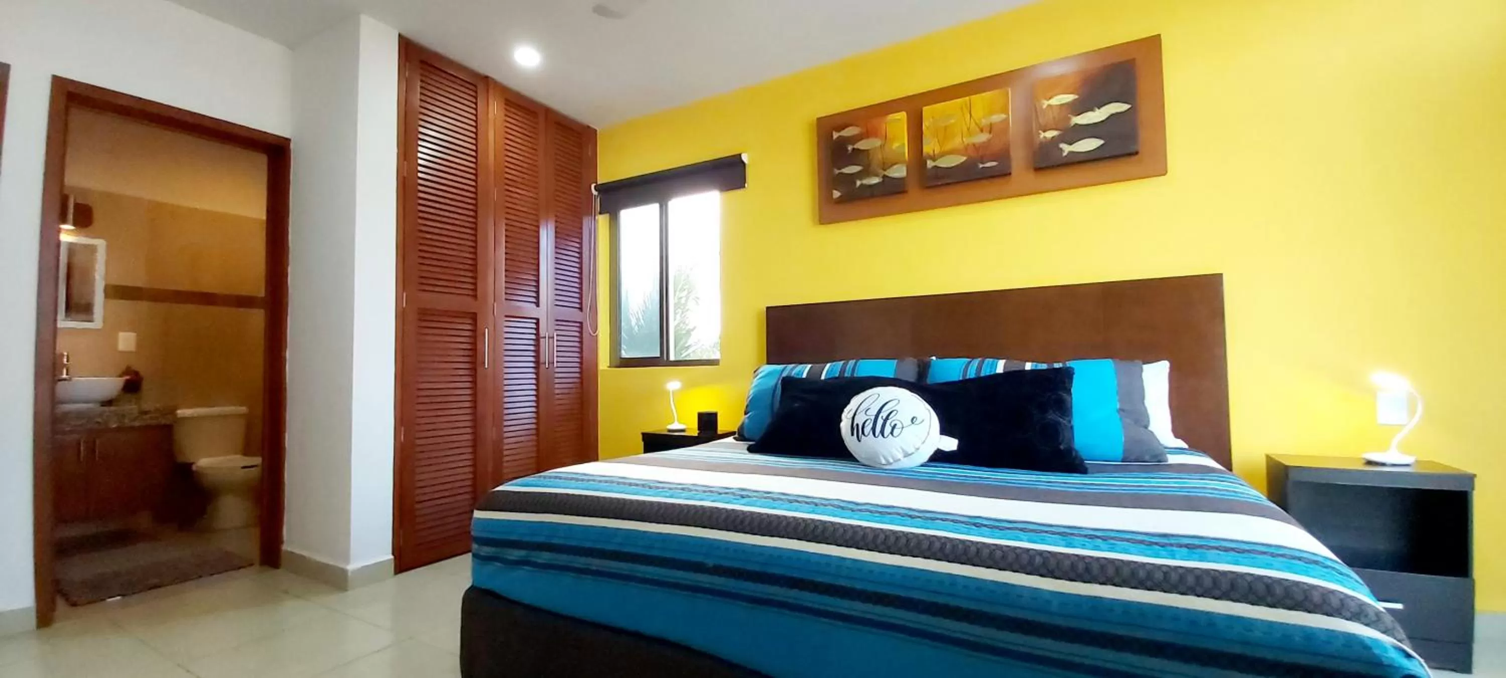 Bed in Suite Isla Mujeres