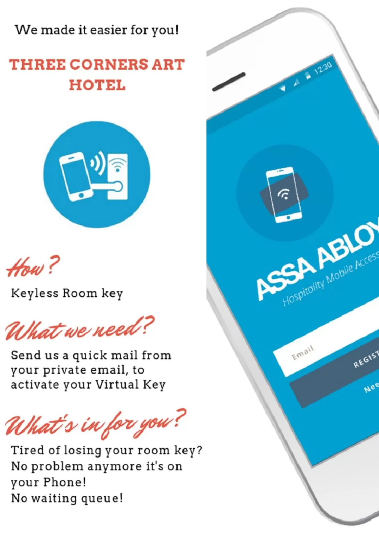 Property logo or sign in Three Corners Hotel Art