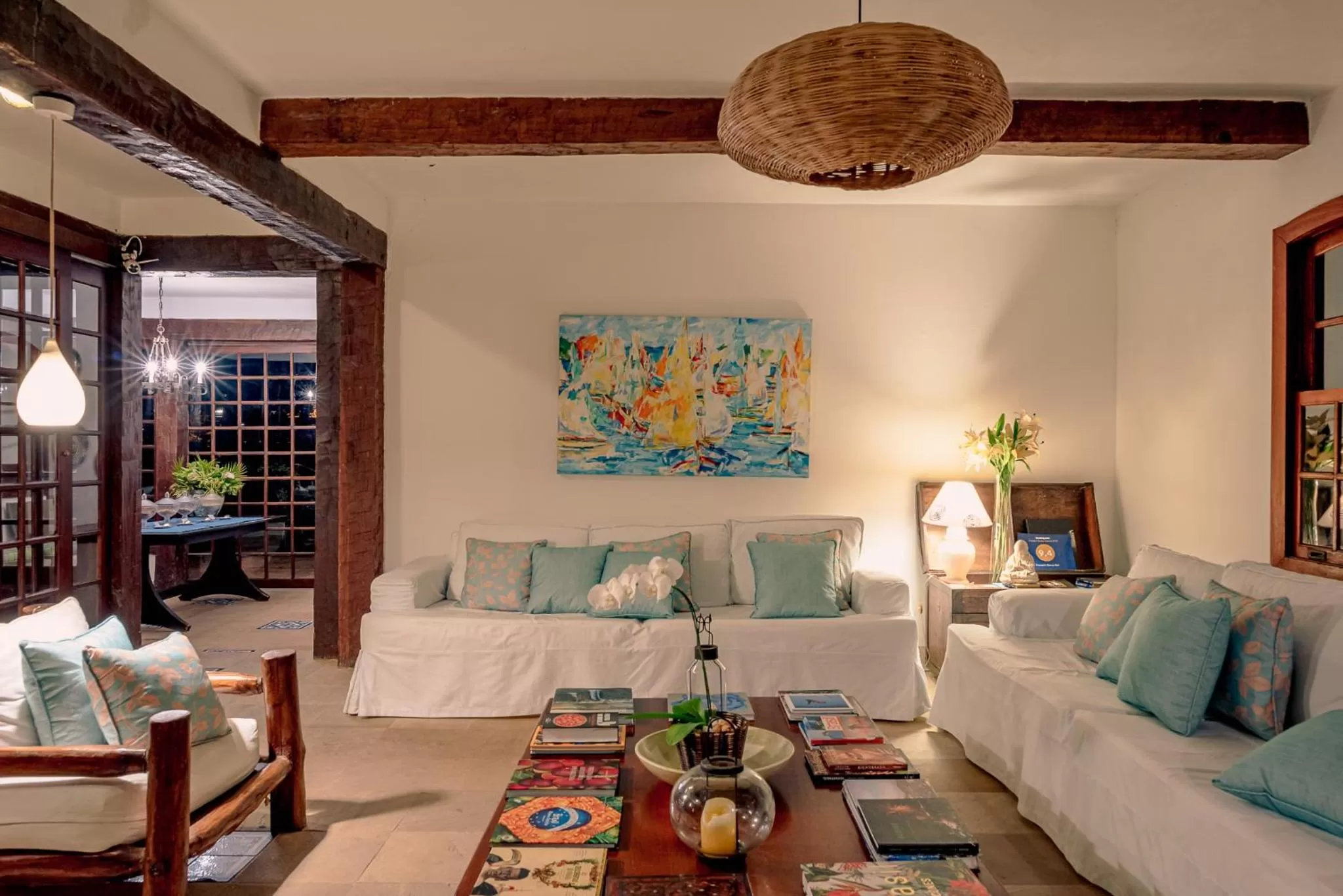 Living room in Pousada Blanca Mar