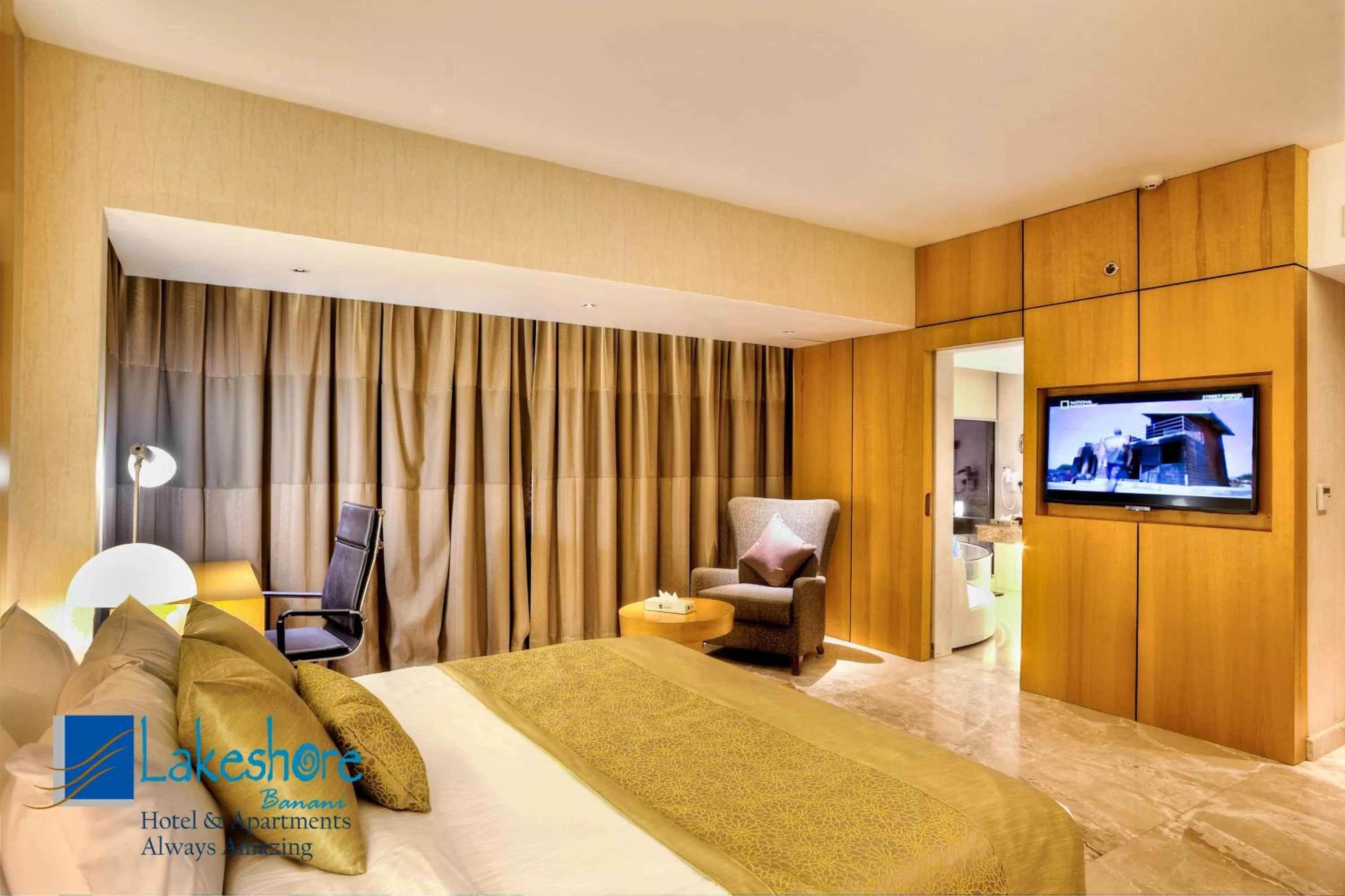 Decorative detail, Bed in Lakeshore Suites, Banani