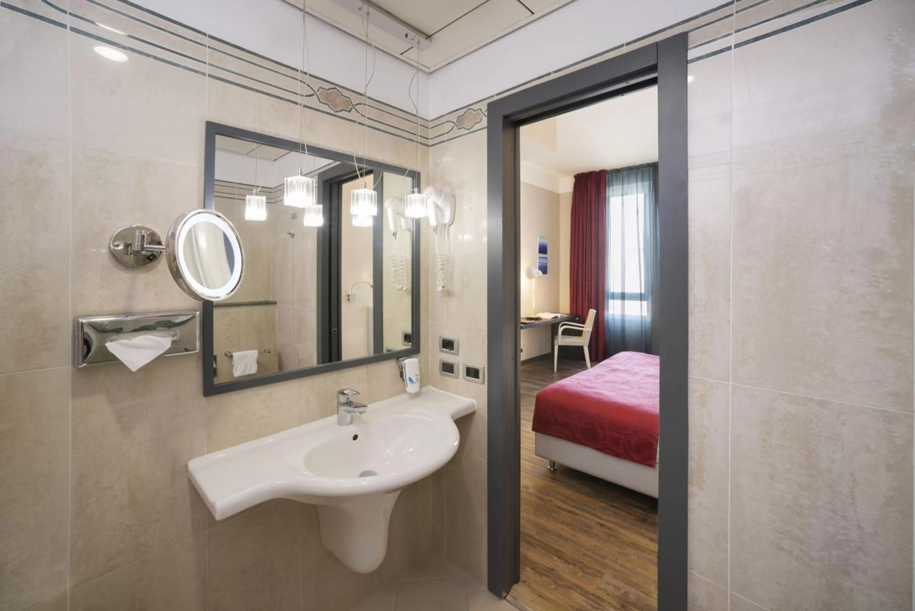 Bathroom, Bed in c-hotels Atlantic