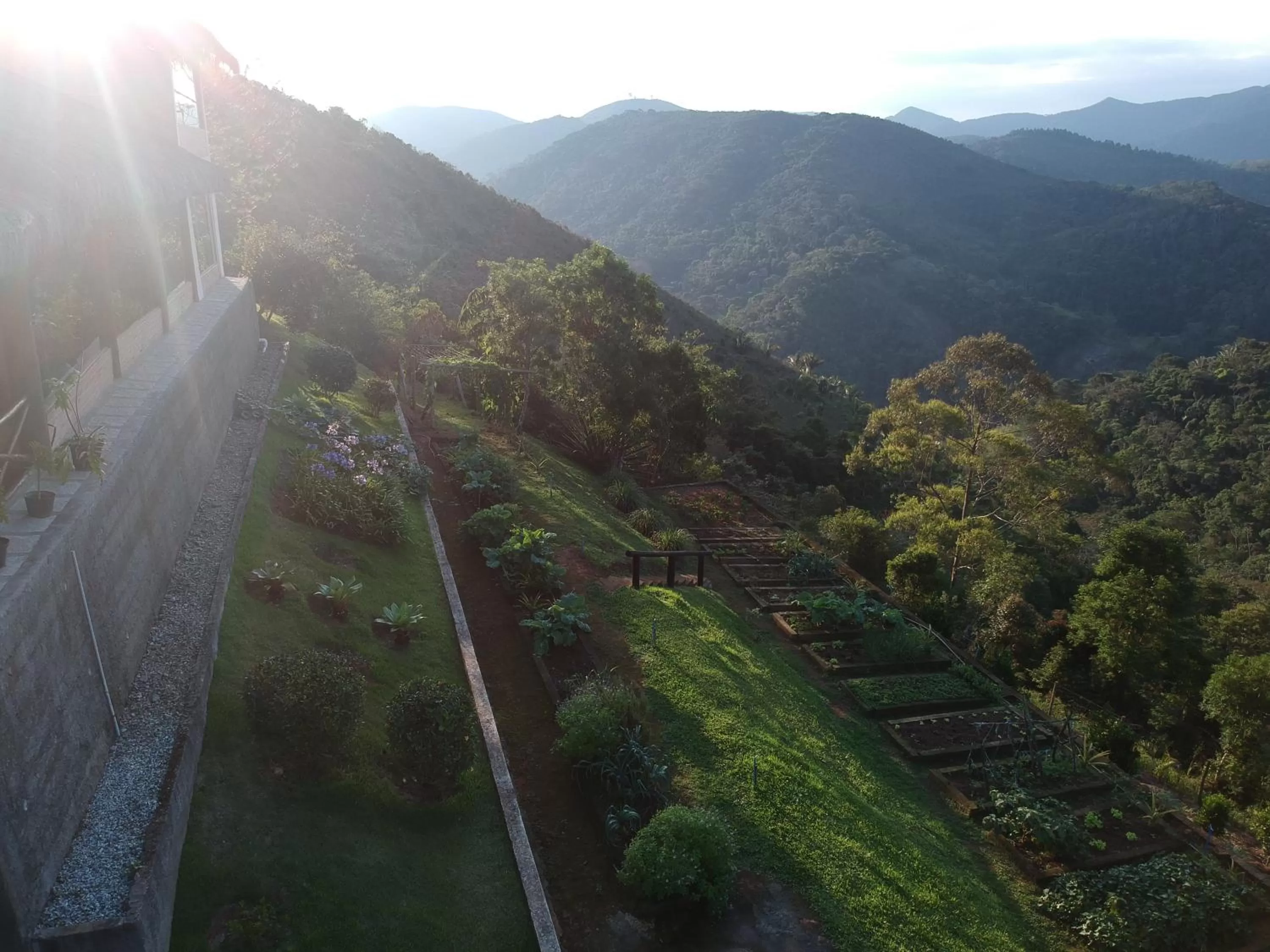 Garden view in Pousada R.N.C. Nosso Paraíso