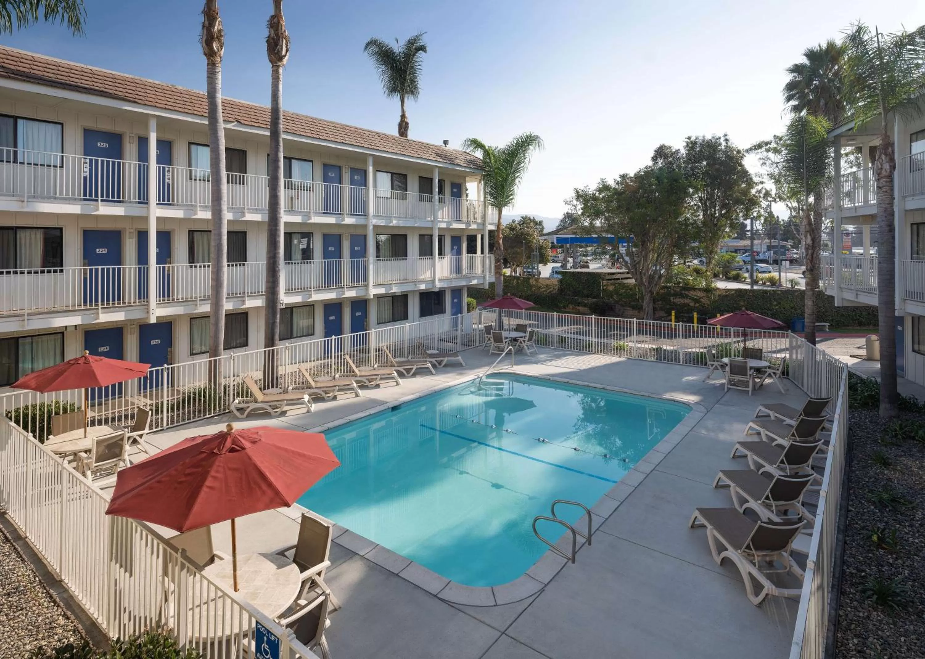 Pool view in Motel 6-Carpinteria, CA - Santa Barbara - North