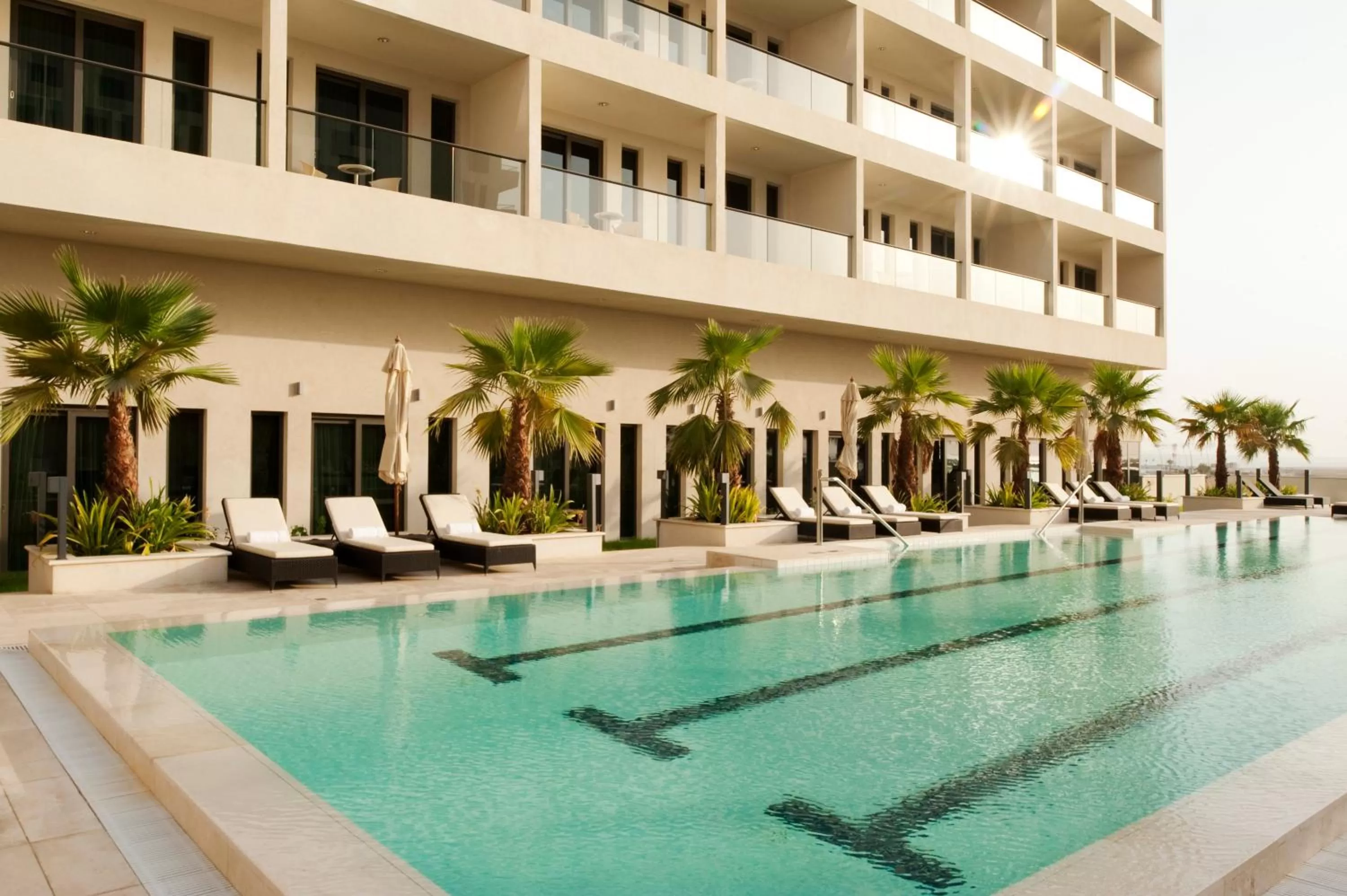 Swimming pool in Staybridge Suites Yas Island Abu Dhabi by IHG