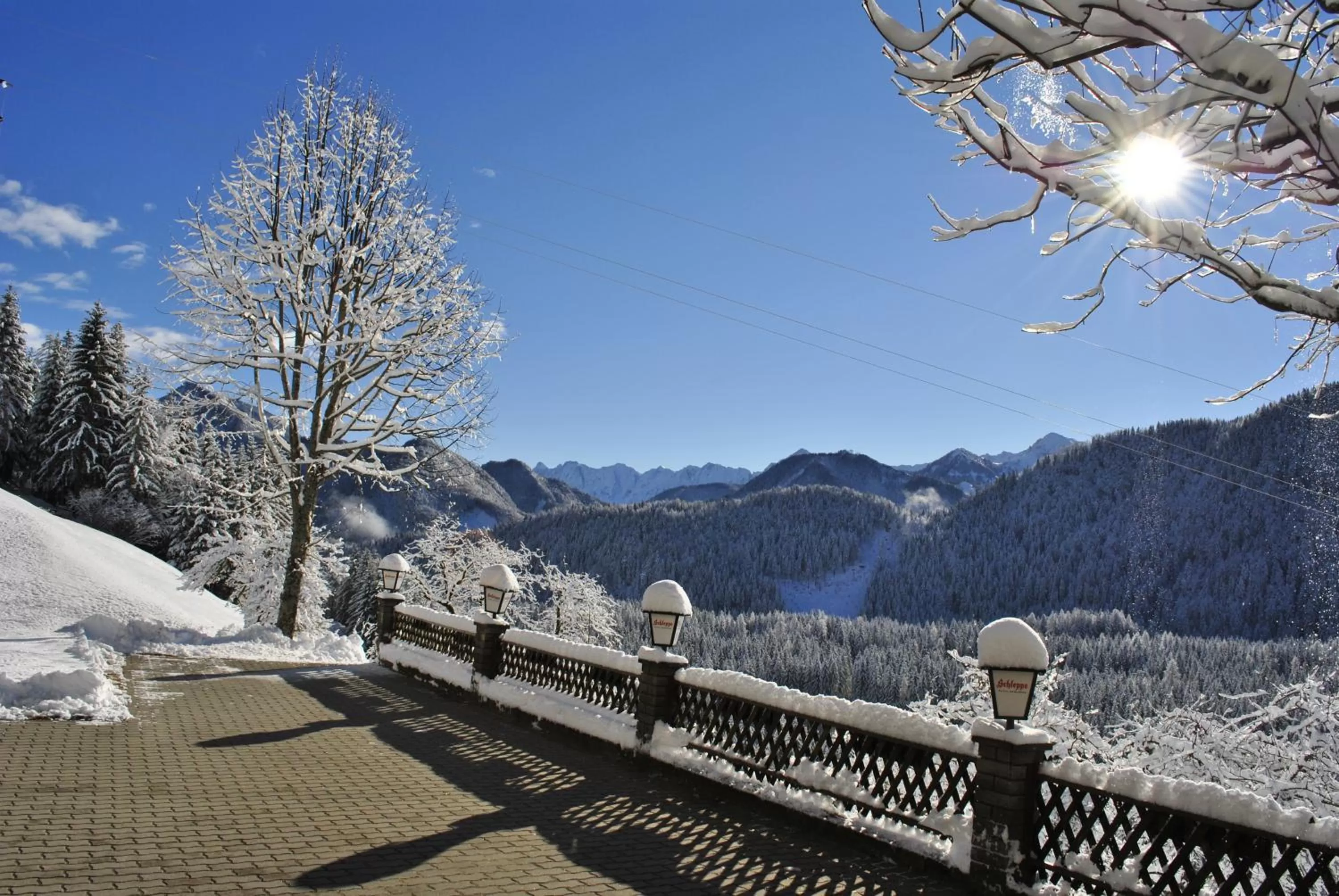 Balcony/Terrace in Bed&Breakfast Lausegger